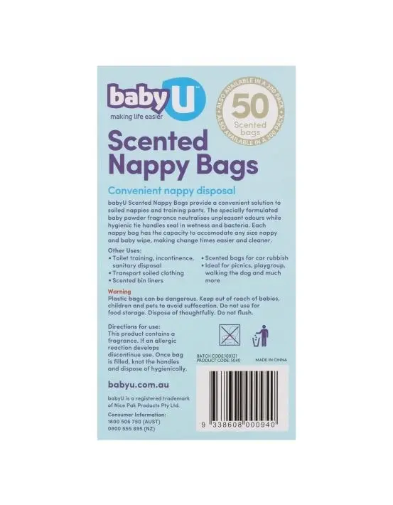 Baby U Nappy Bags 50 Pack