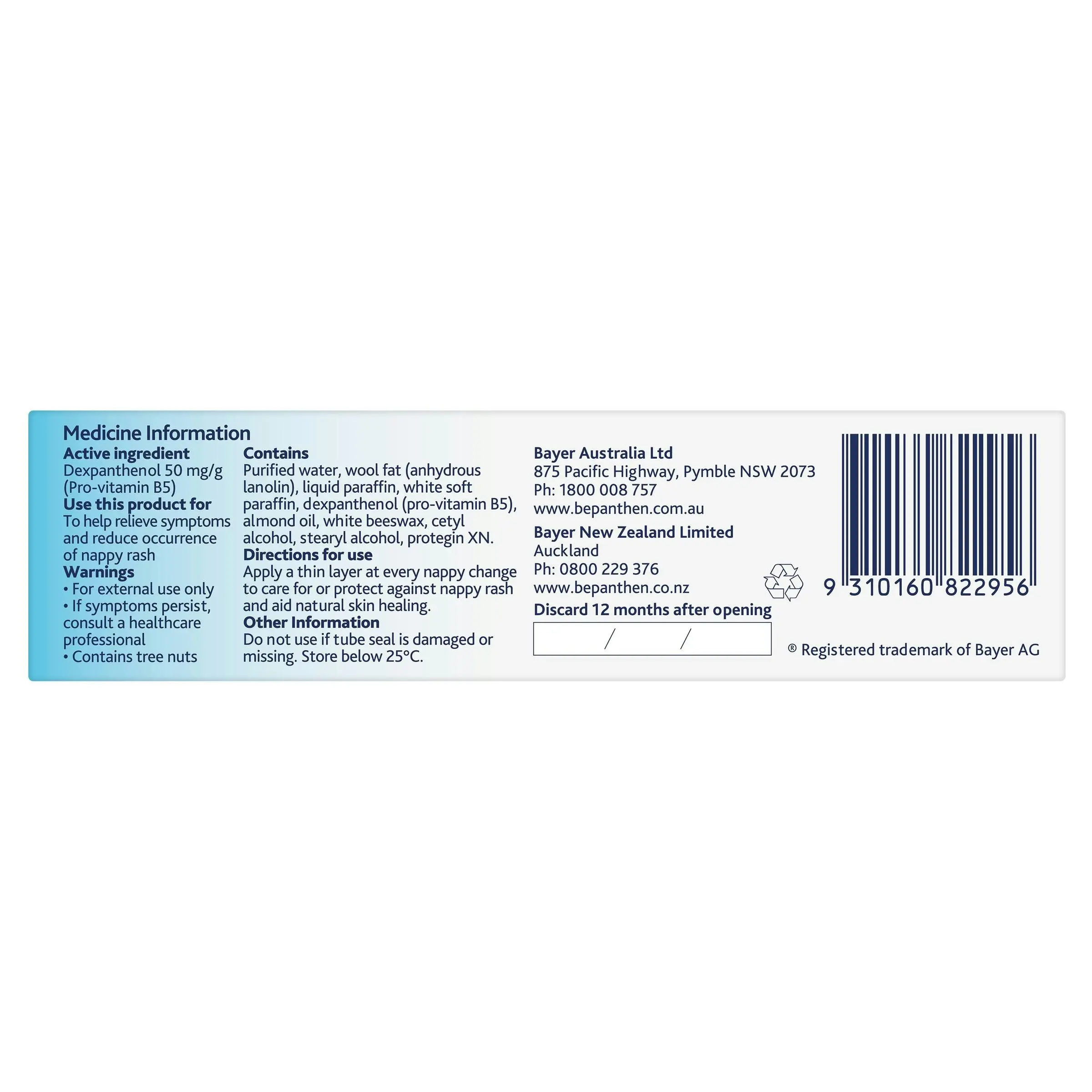 Bepanthen Nappy Rash Ointment 30g