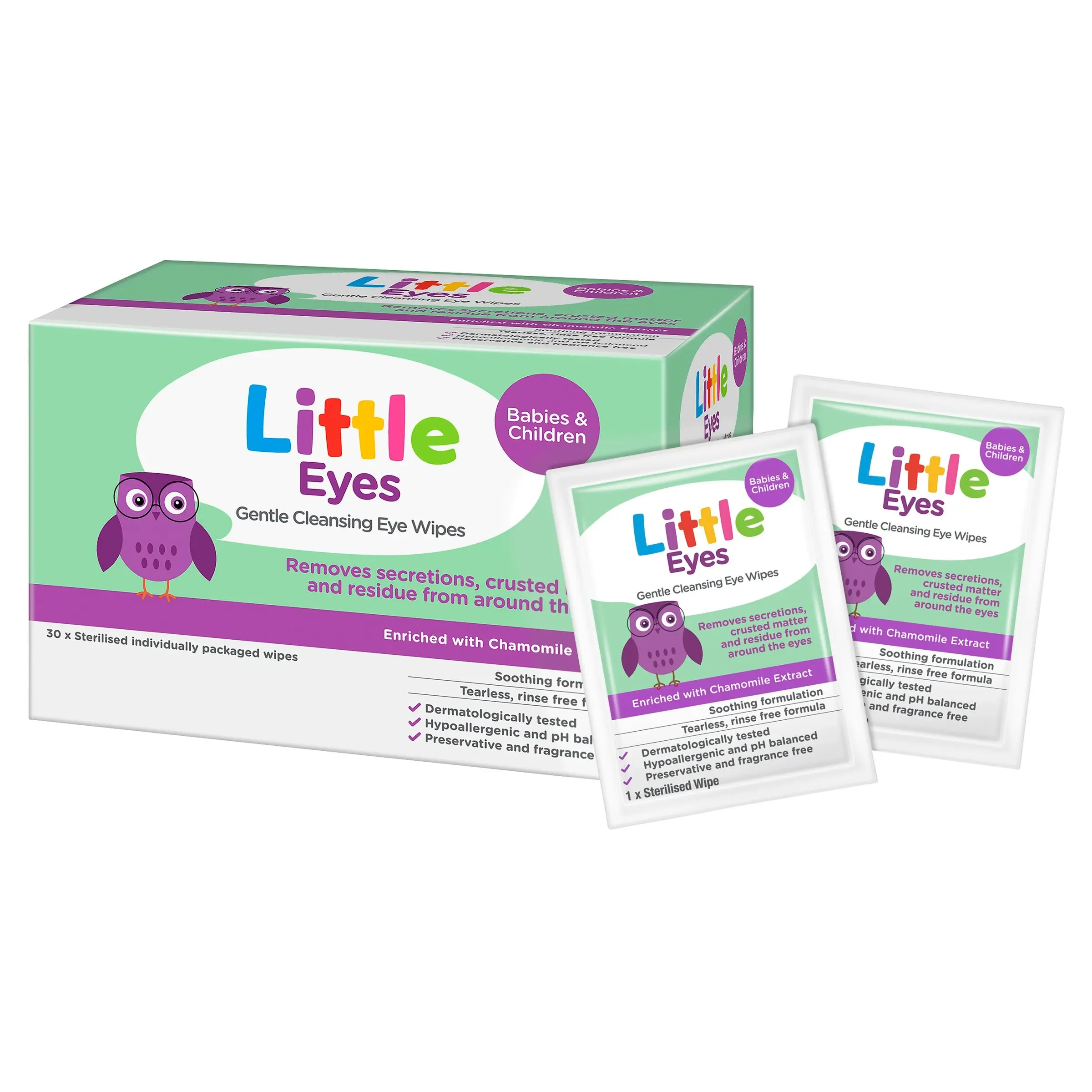 Little Eyes Gentle Cleansing Eye Wipes 30 Pack