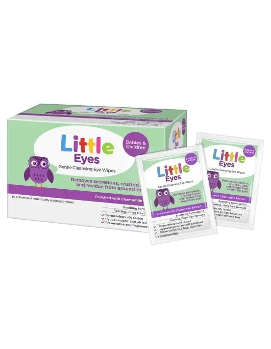 Little Eyes Gentle Cleansing Eye Wipes 30 Pack