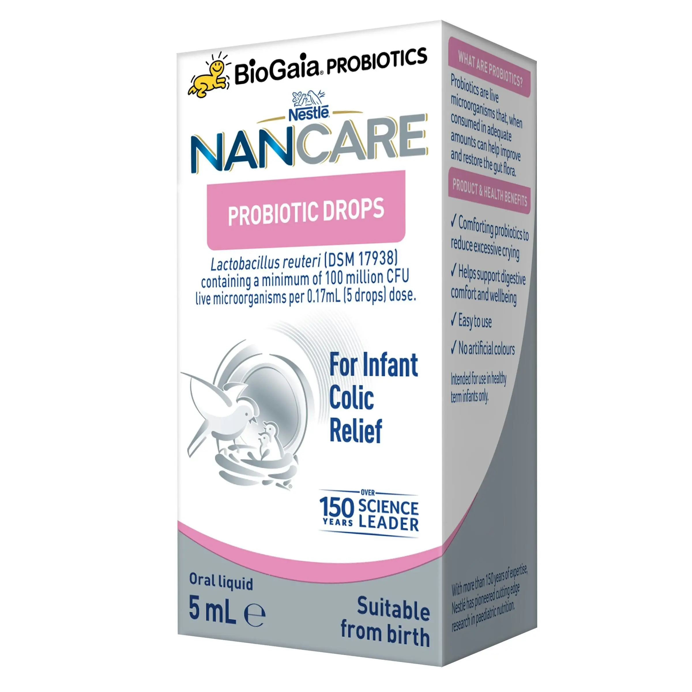 Nestle NAN CARE BioGaia Probiotic Drops For Infant Colic Relief 5mL