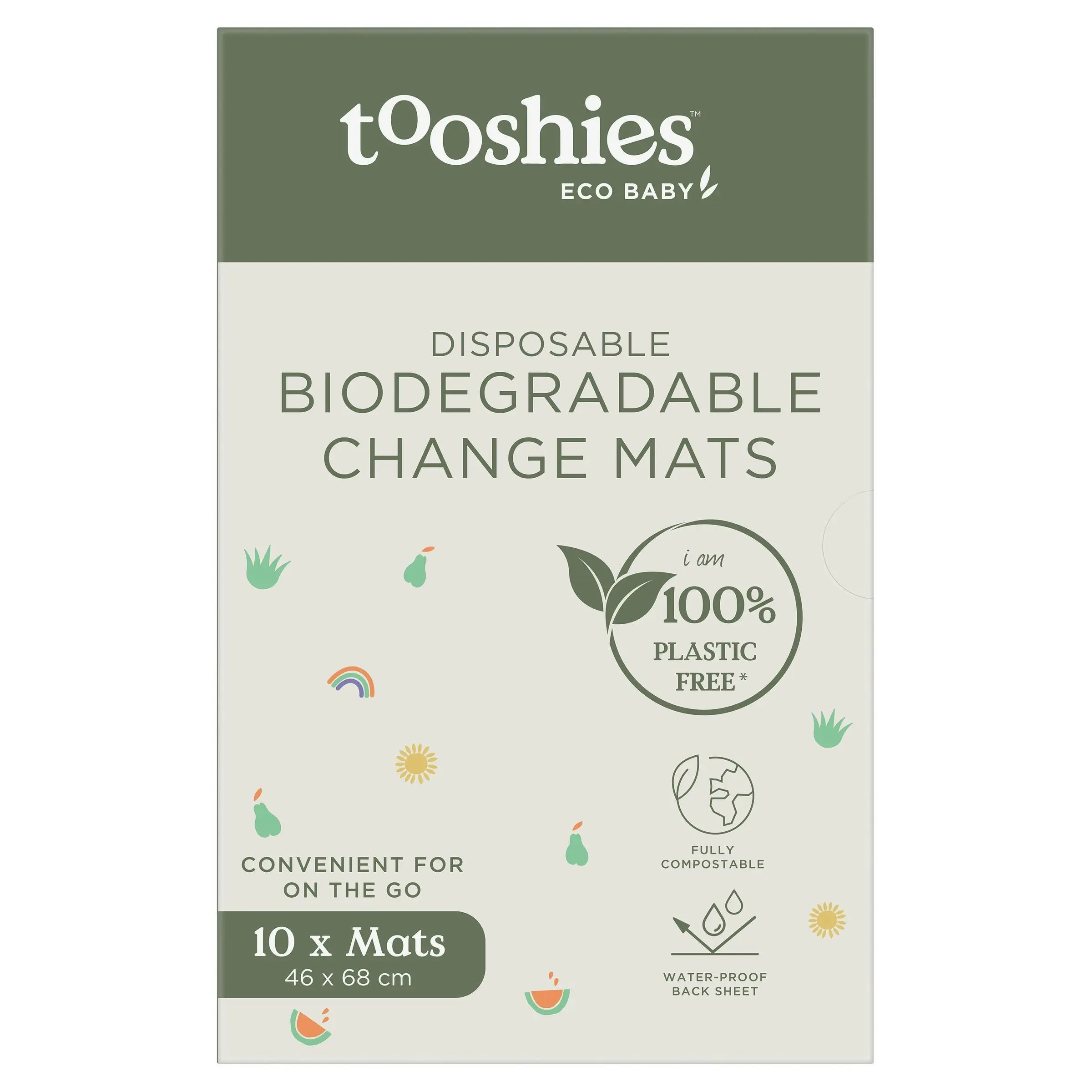 Tooshies Biodegradable Change Mats 10 Pack