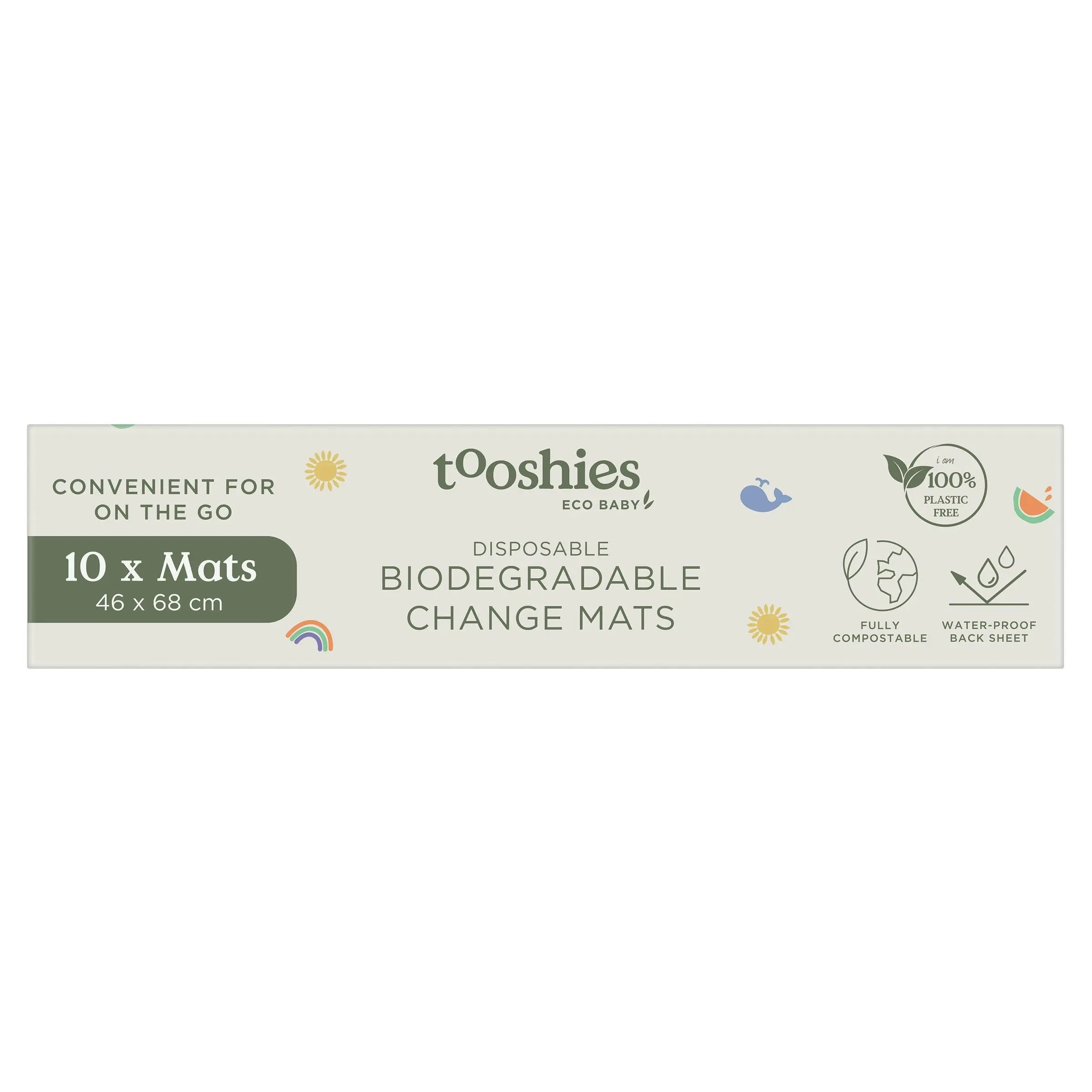 Tooshies Biodegradable Change Mats 10 Pack