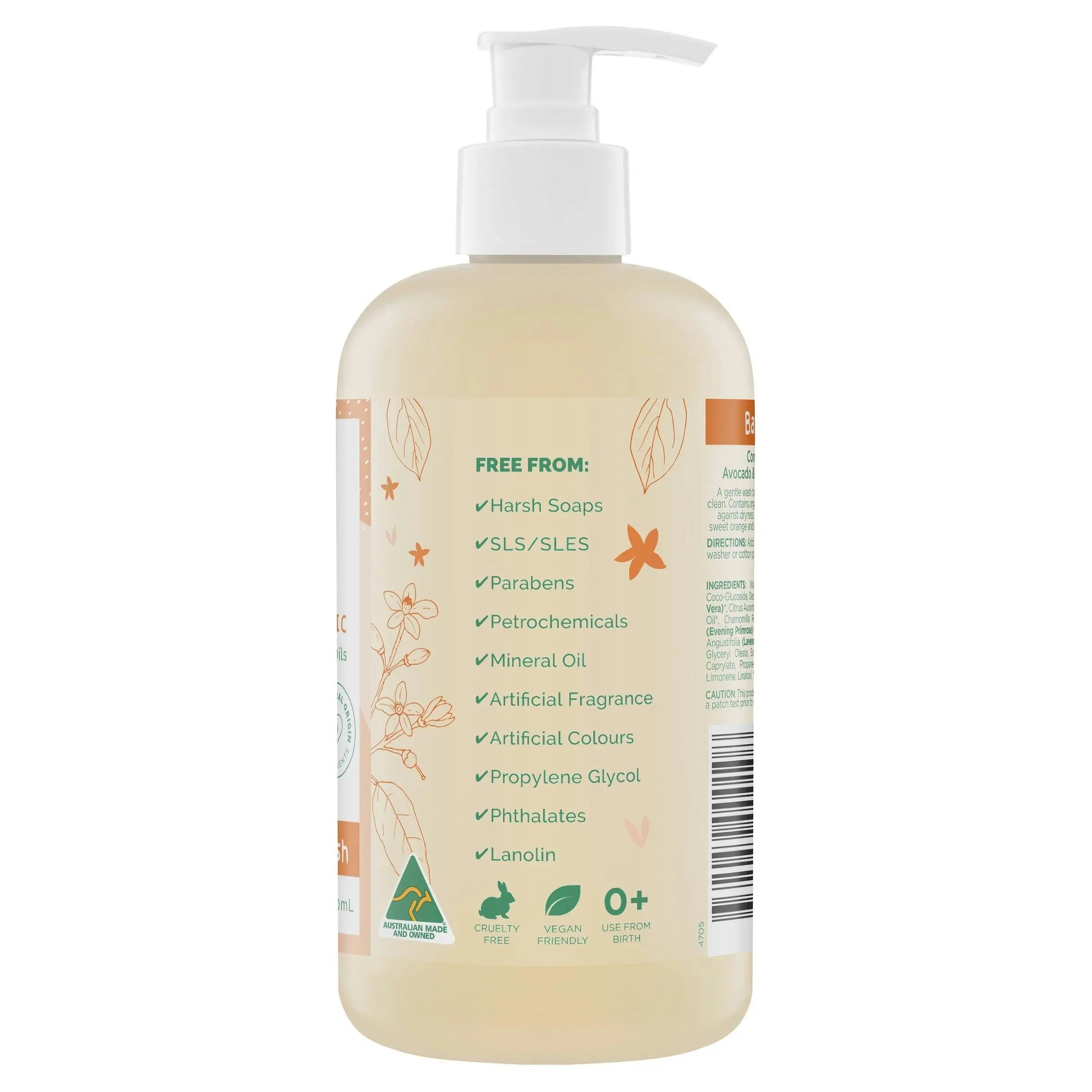 Gaia Natural Baby Bath & Body Wash 500mL