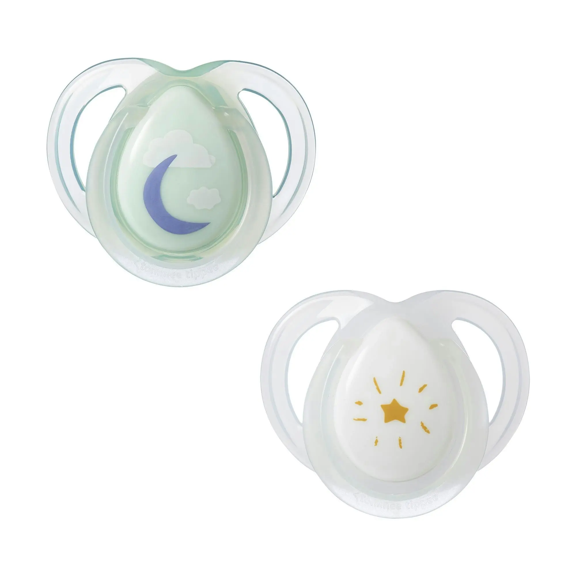 Tommee Tippee Closer to Nature Night Time Soothers 0-6 Months 2 Pack Assorted