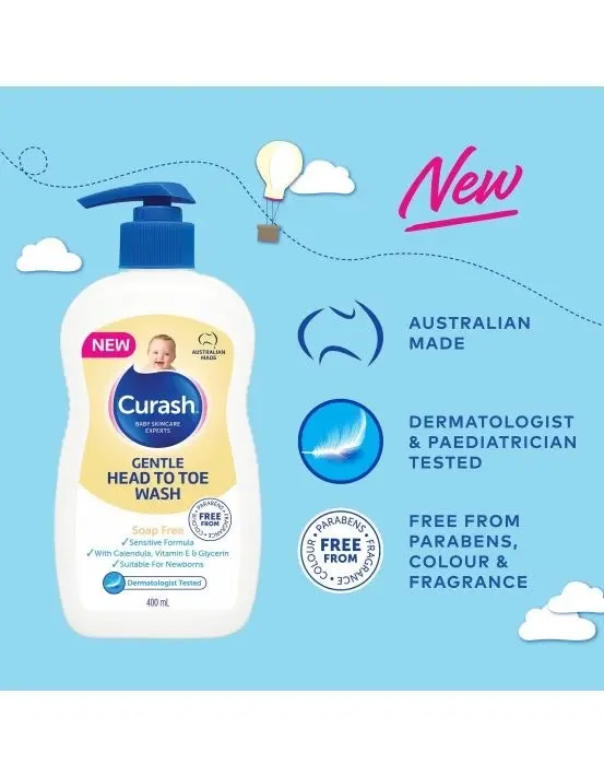 Curash Gentle Head To Toe Wash 400ml