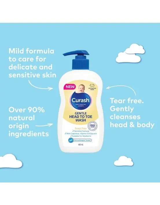 Curash Gentle Head To Toe Wash 400ml