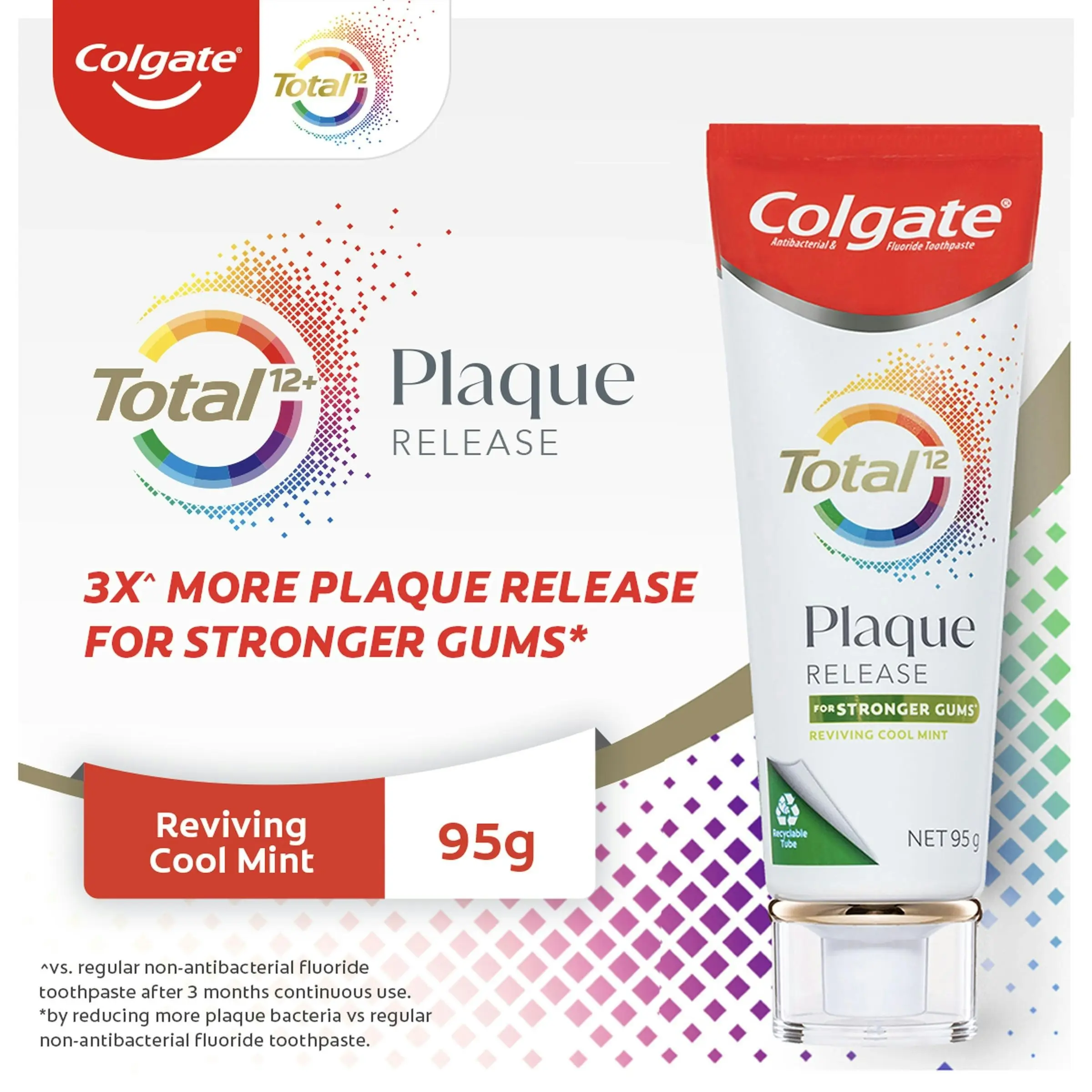 Colgate Total Plaque Release Cool Mint Toothpaste 95g