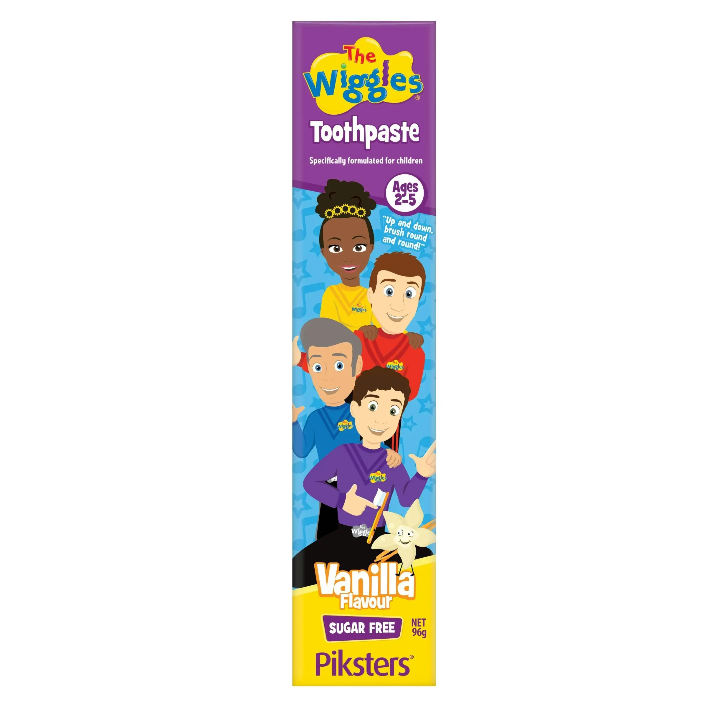 Piksters The Wiggles Toothpaste Sugar Free Vanilla Ages 2-5 96g