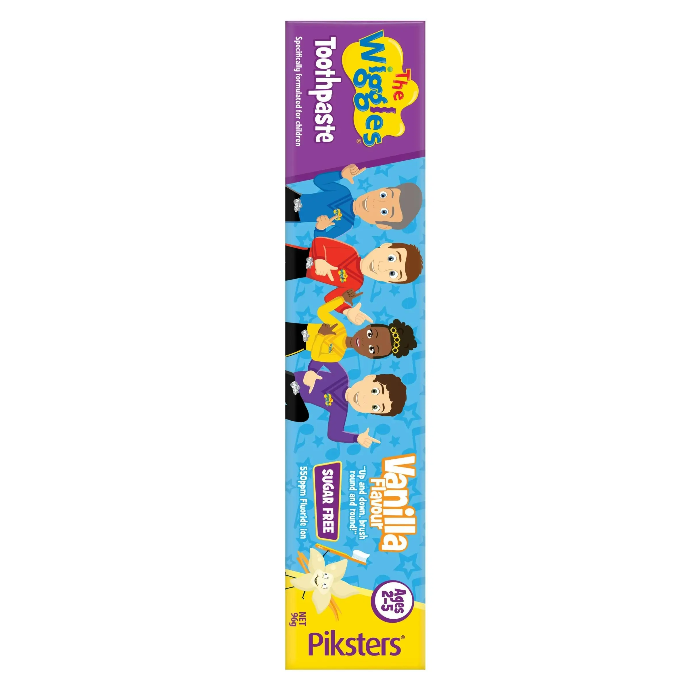 Piksters The Wiggles Toothpaste Sugar Free Vanilla Ages 2-5 96g