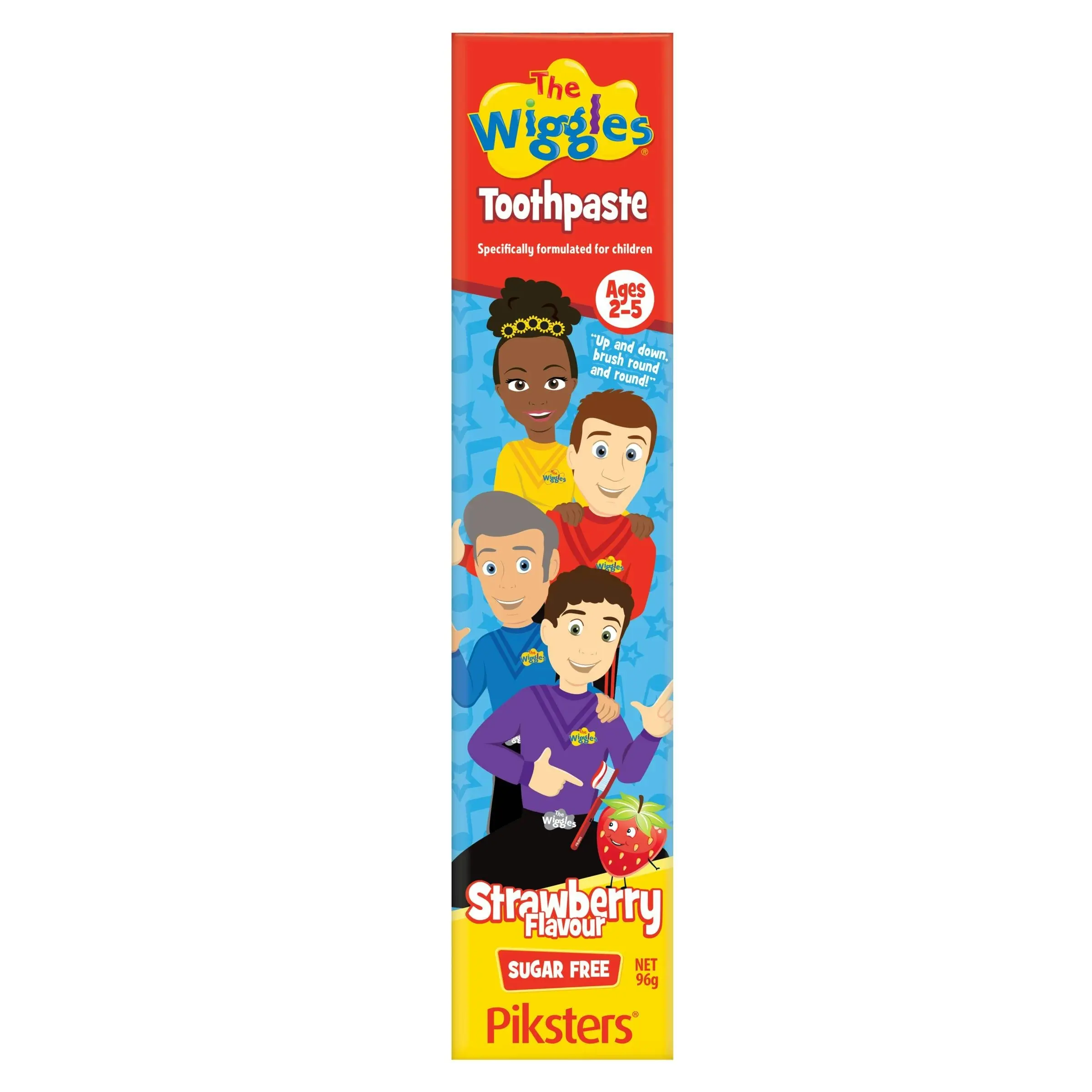 Piksters The Wiggles Toothpaste Sugar Free Strawberry Ages 2-5 96g