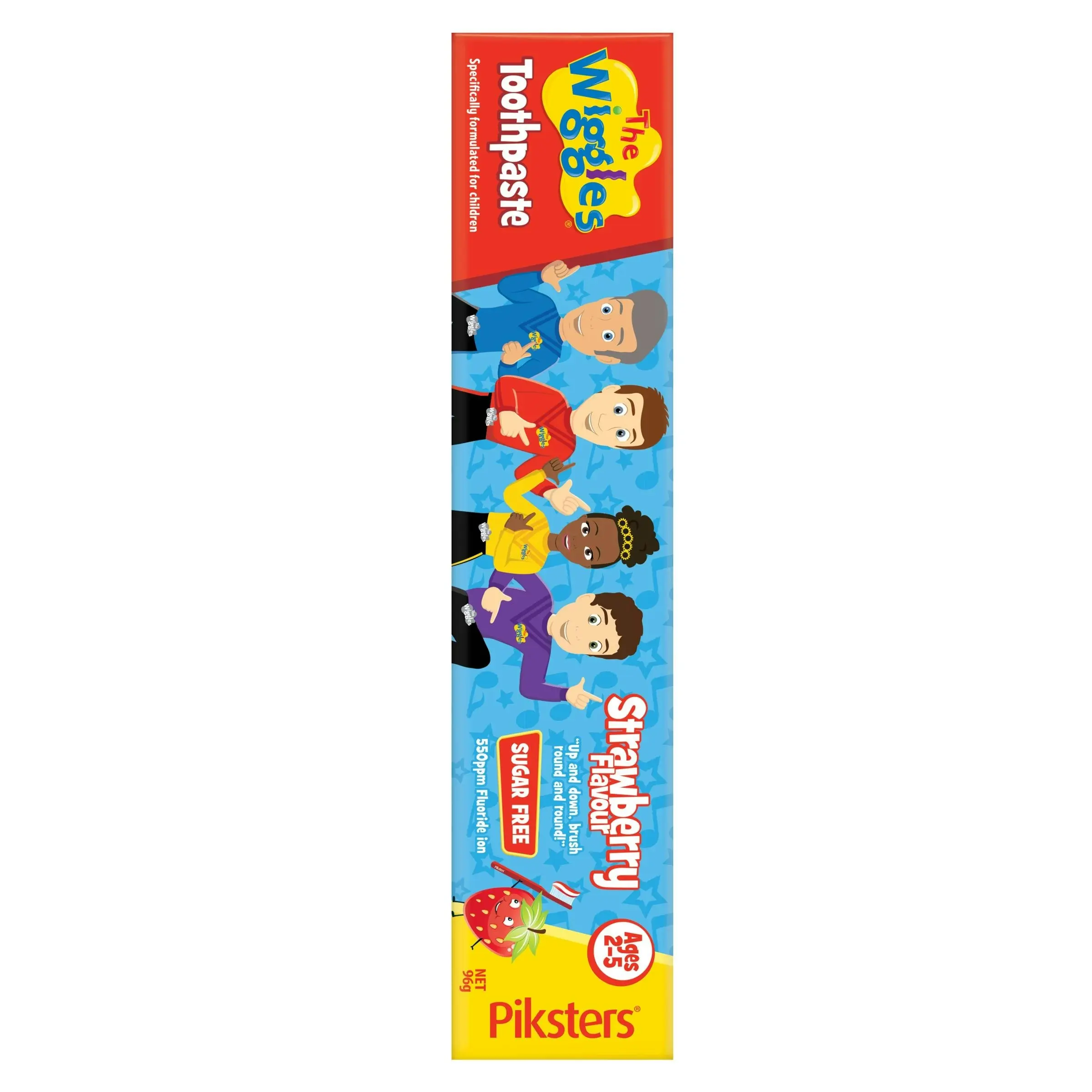 Piksters The Wiggles Toothpaste Sugar Free Strawberry Ages 2-5 96g