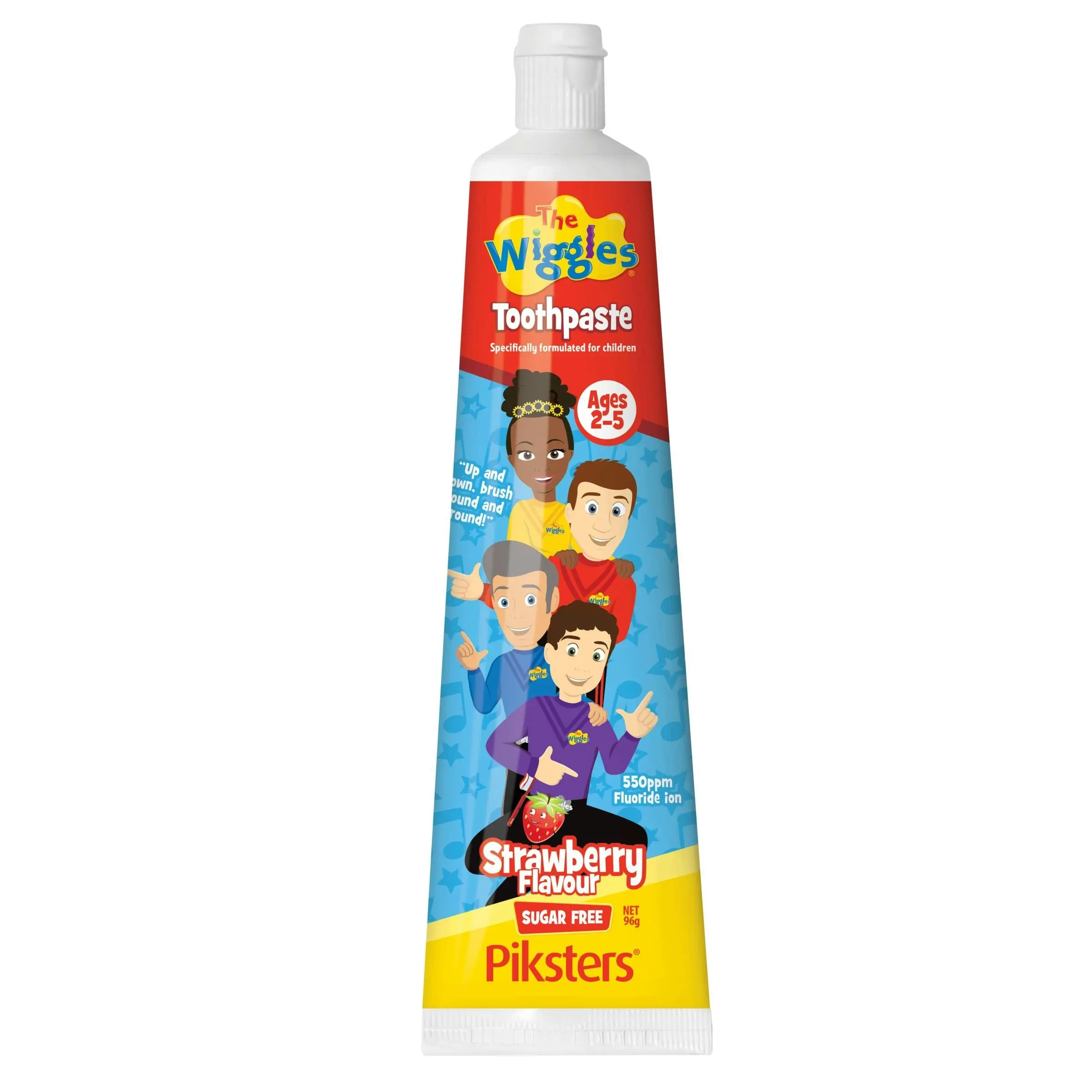 Piksters The Wiggles Toothpaste Sugar Free Strawberry Ages 2-5 96g