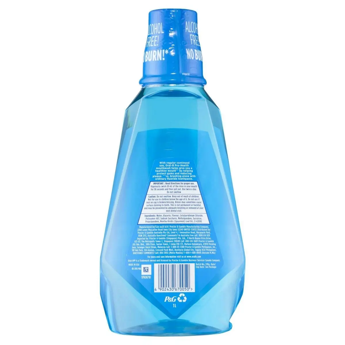 Oral B Pro-Health Multi Protection Mouth Rinse Refreshing Mint 1L