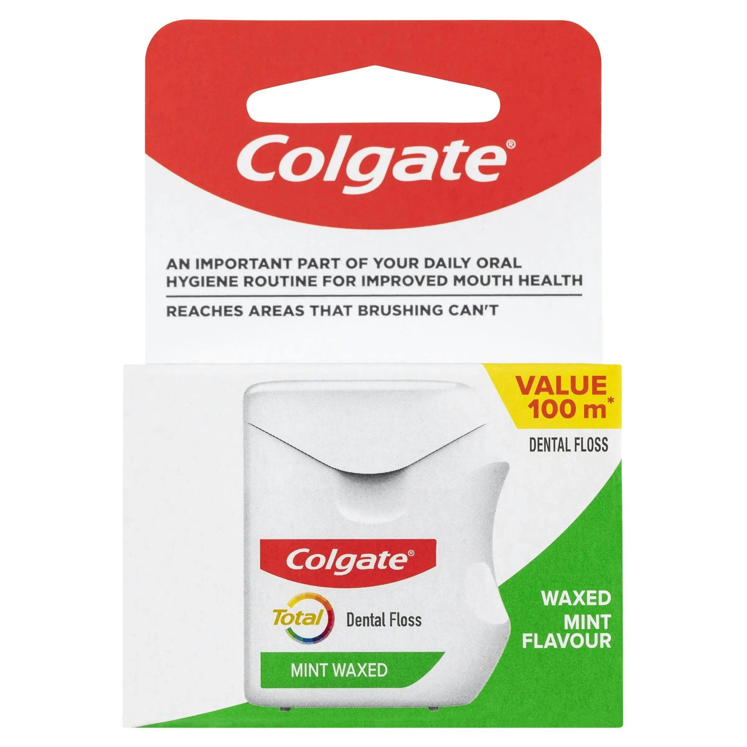 Colgate Dental Floss Total Mint Waxed 100m