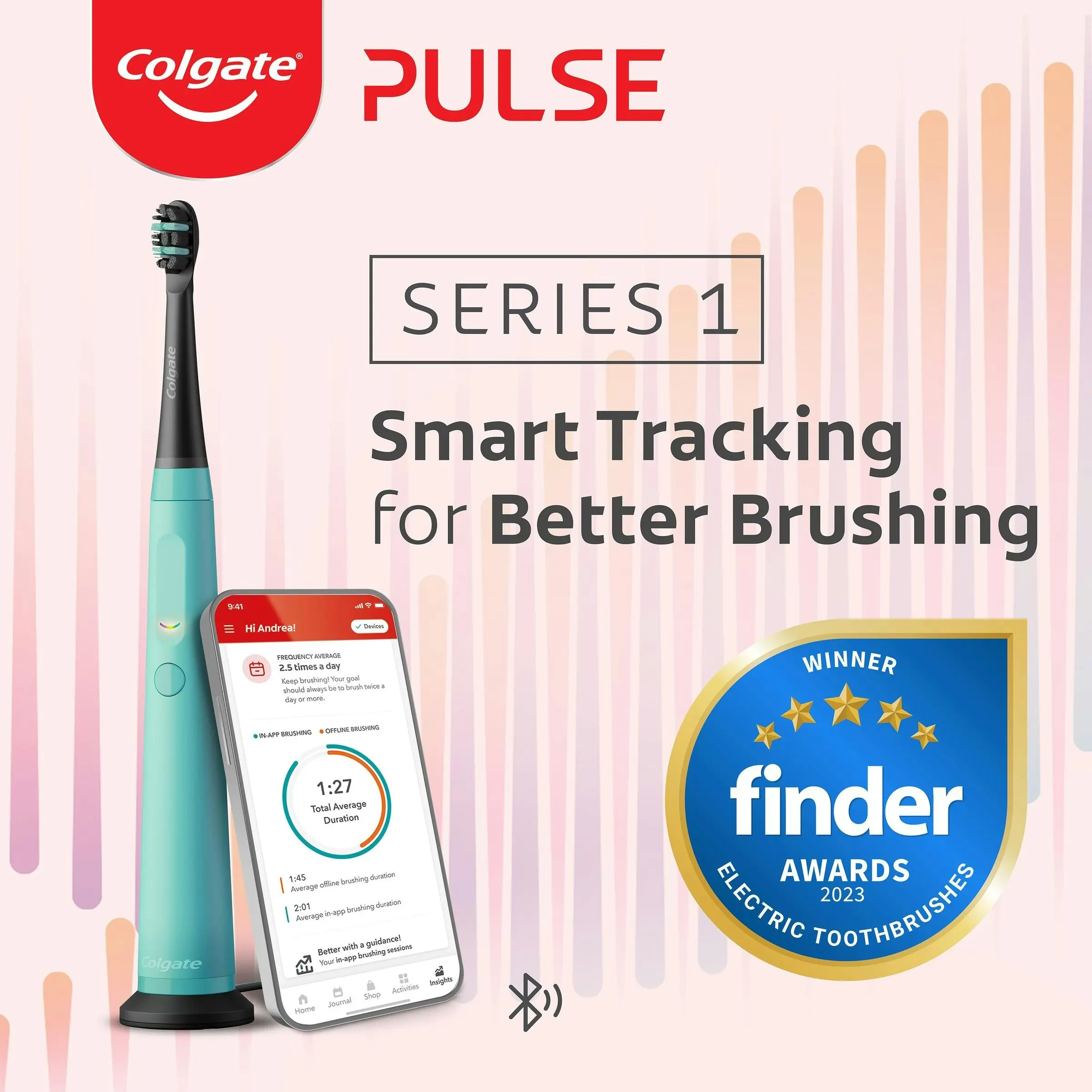 Colgate Pulse Rechargeable Deep Clean Electric Toothbrush, 1 Pack with Refill Head