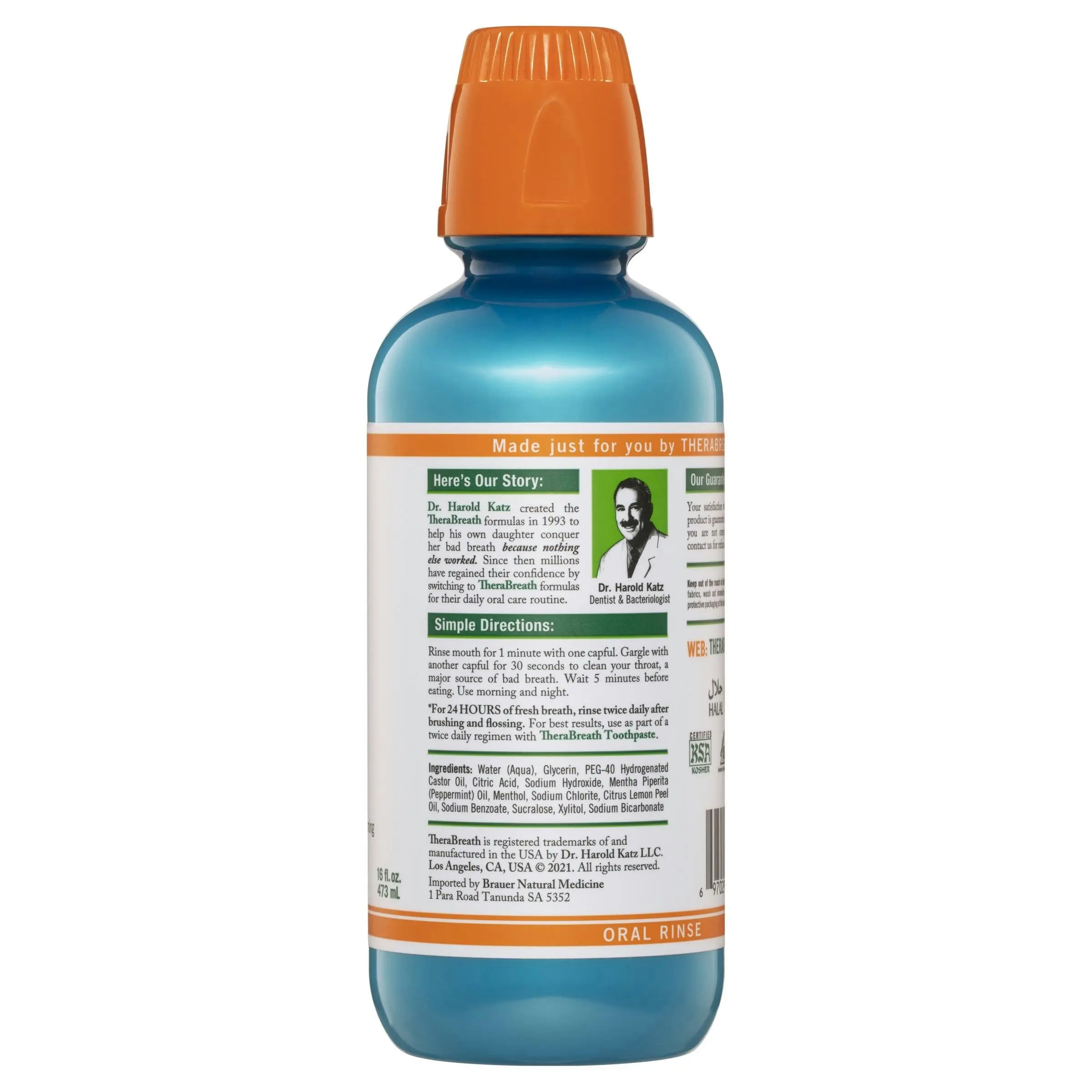 Therabreath Icy Mint Oral Rinse 473ml