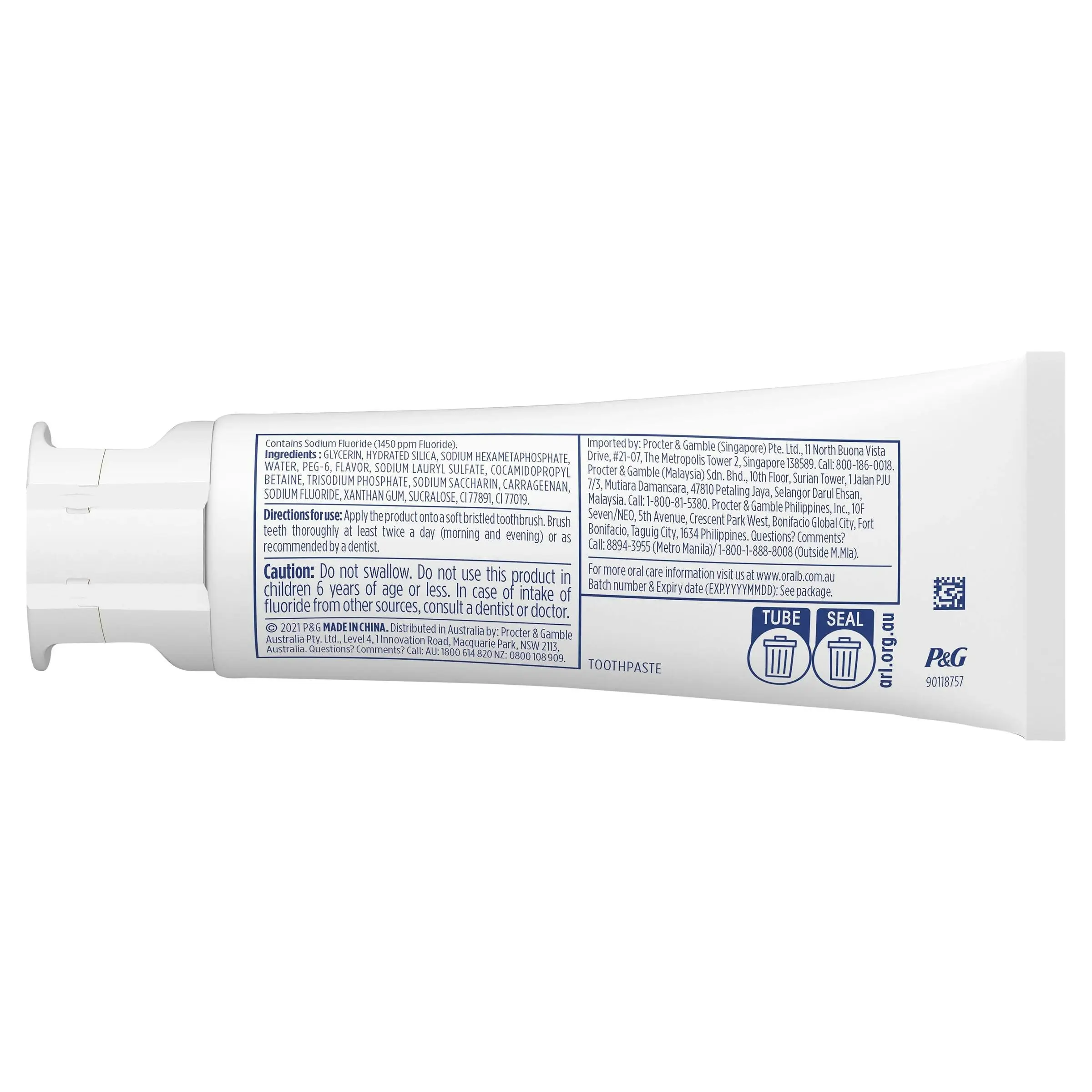 Oral B 3DWhite Luxe Diamond Strong Toothpaste 95g