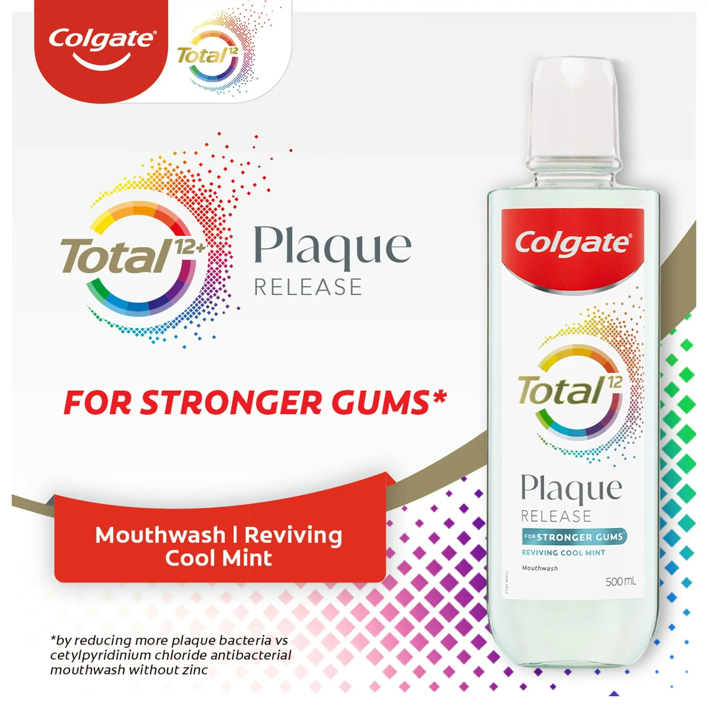 Colgate Total Plaque Release Mouthwash 500ml