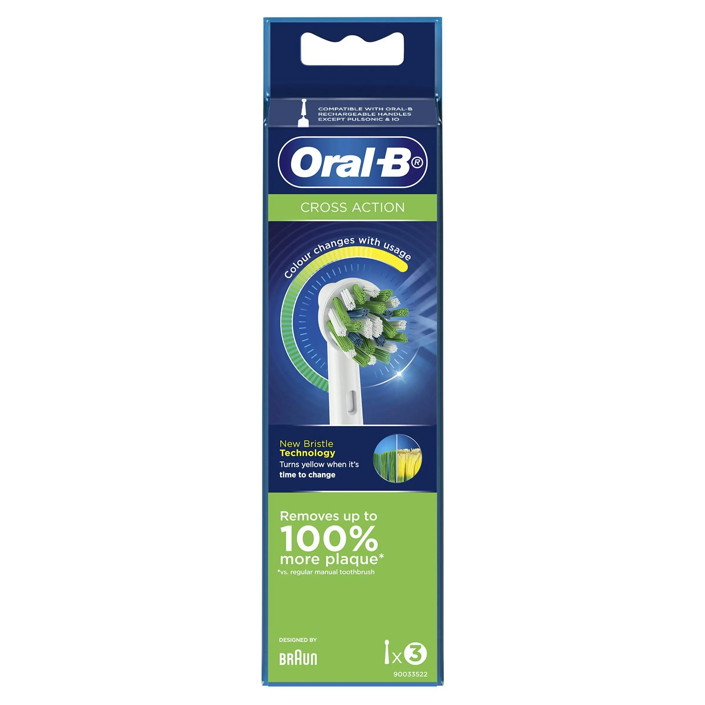 Oral B Cross Action Replacement Brush Heads 3 Count