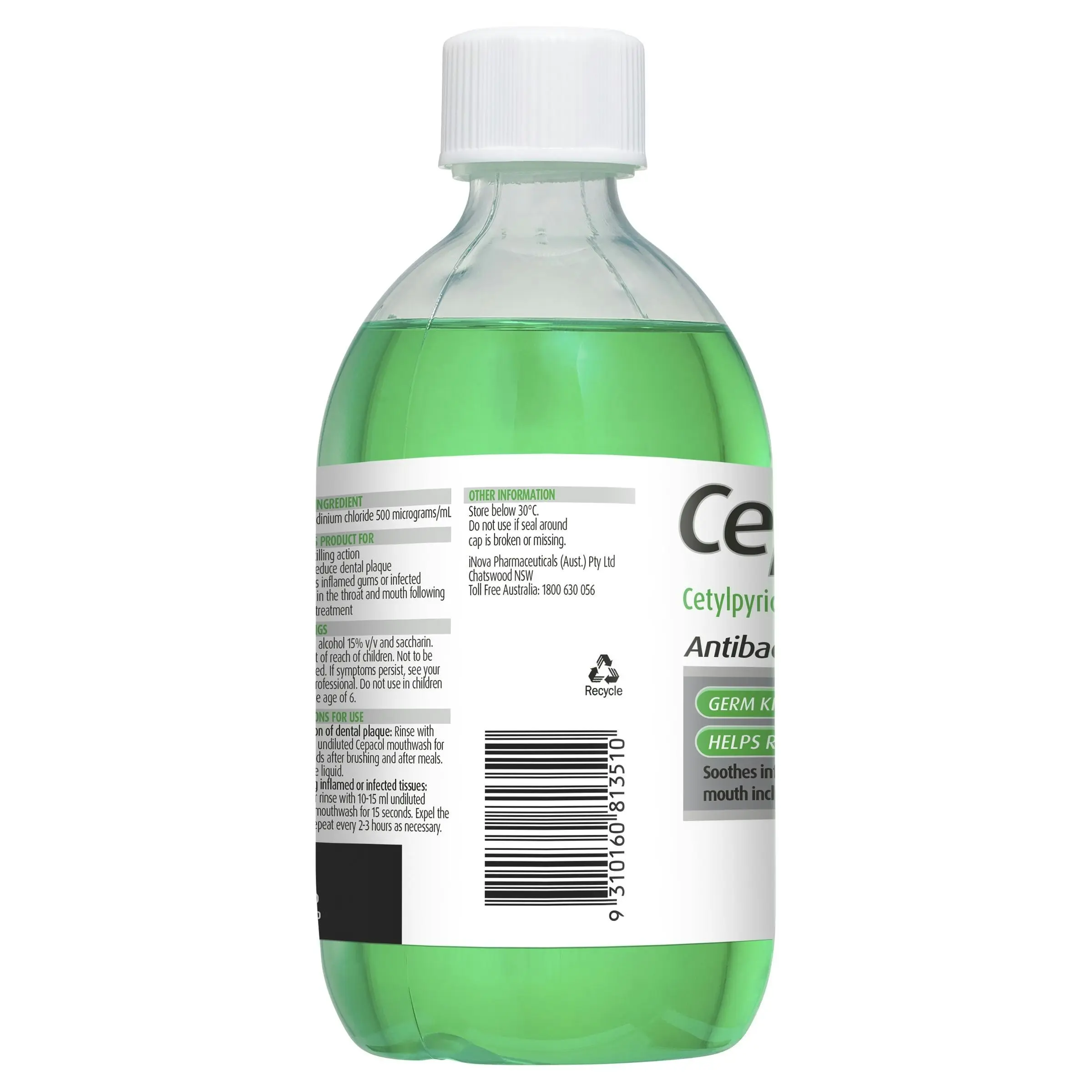 Cepacol Antibacterial Mint Mouthwash 500ml