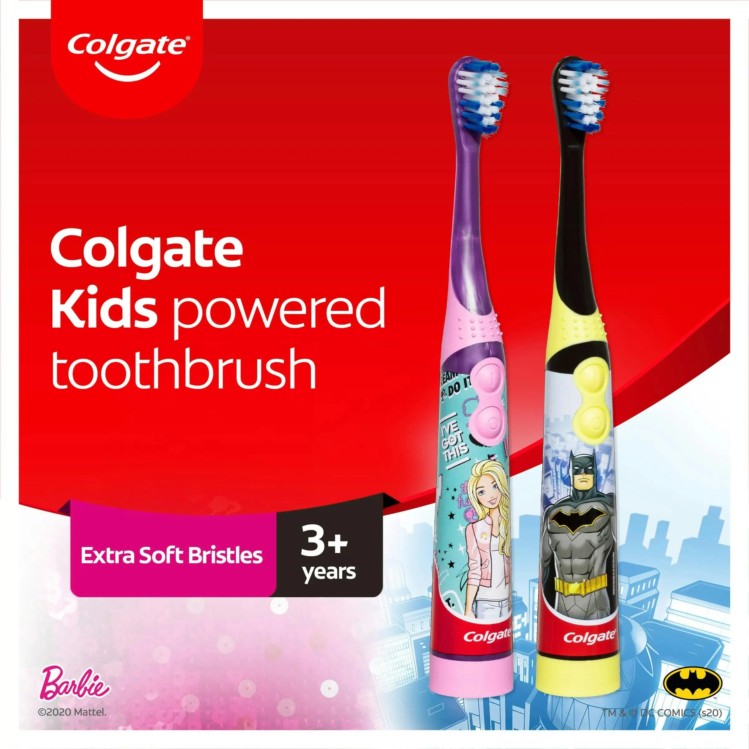 Colgate Kids Batman Battery Powered Toothbrush Extra Soft