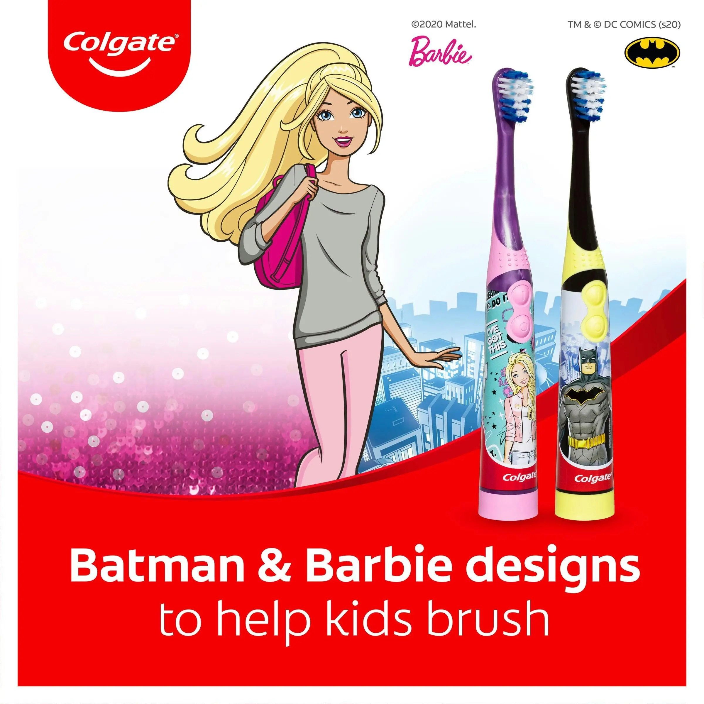 Colgate Kids Batman Battery Powered Toothbrush Extra Soft