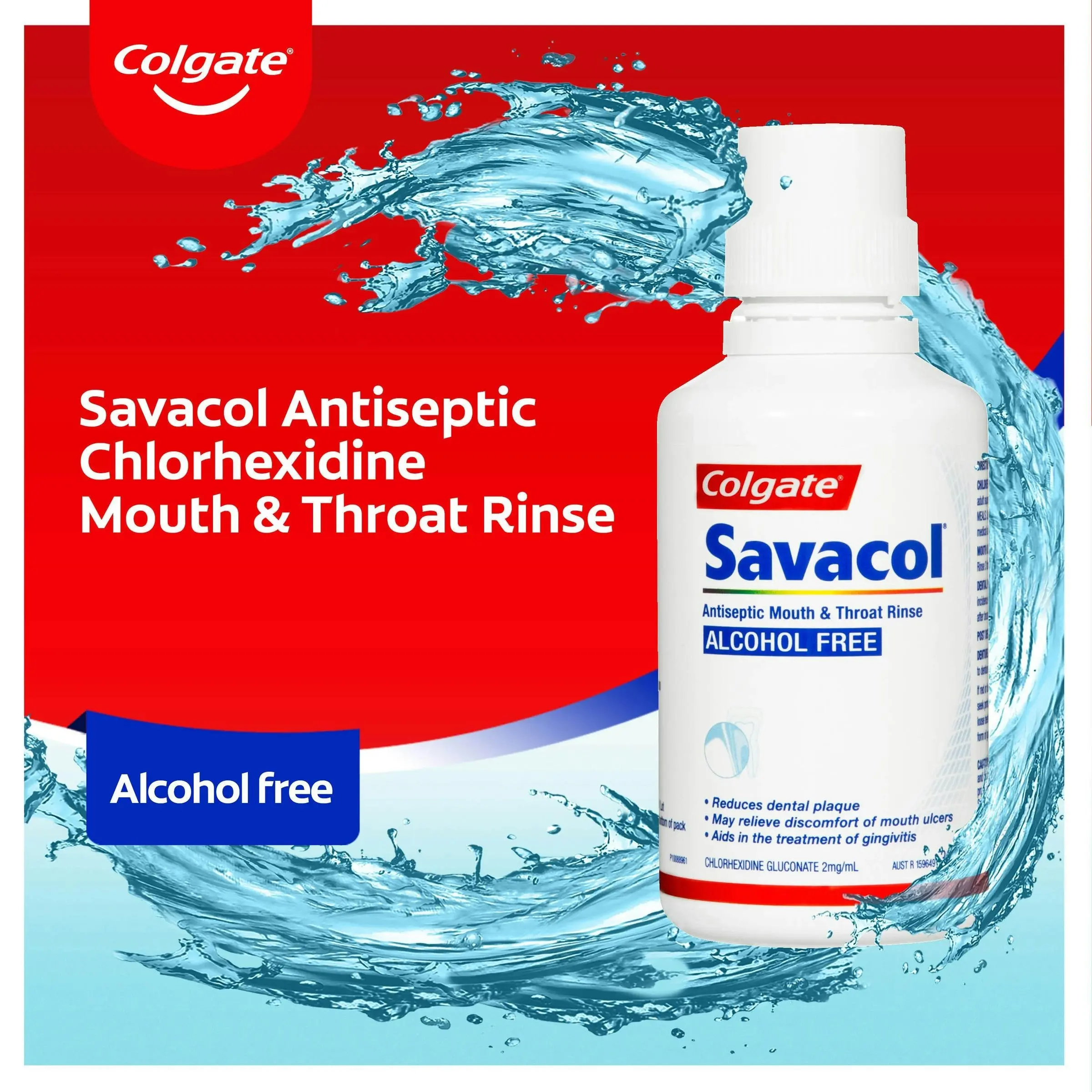 Colgate Savacol Alcohol Free Mouth Rinse 300ml