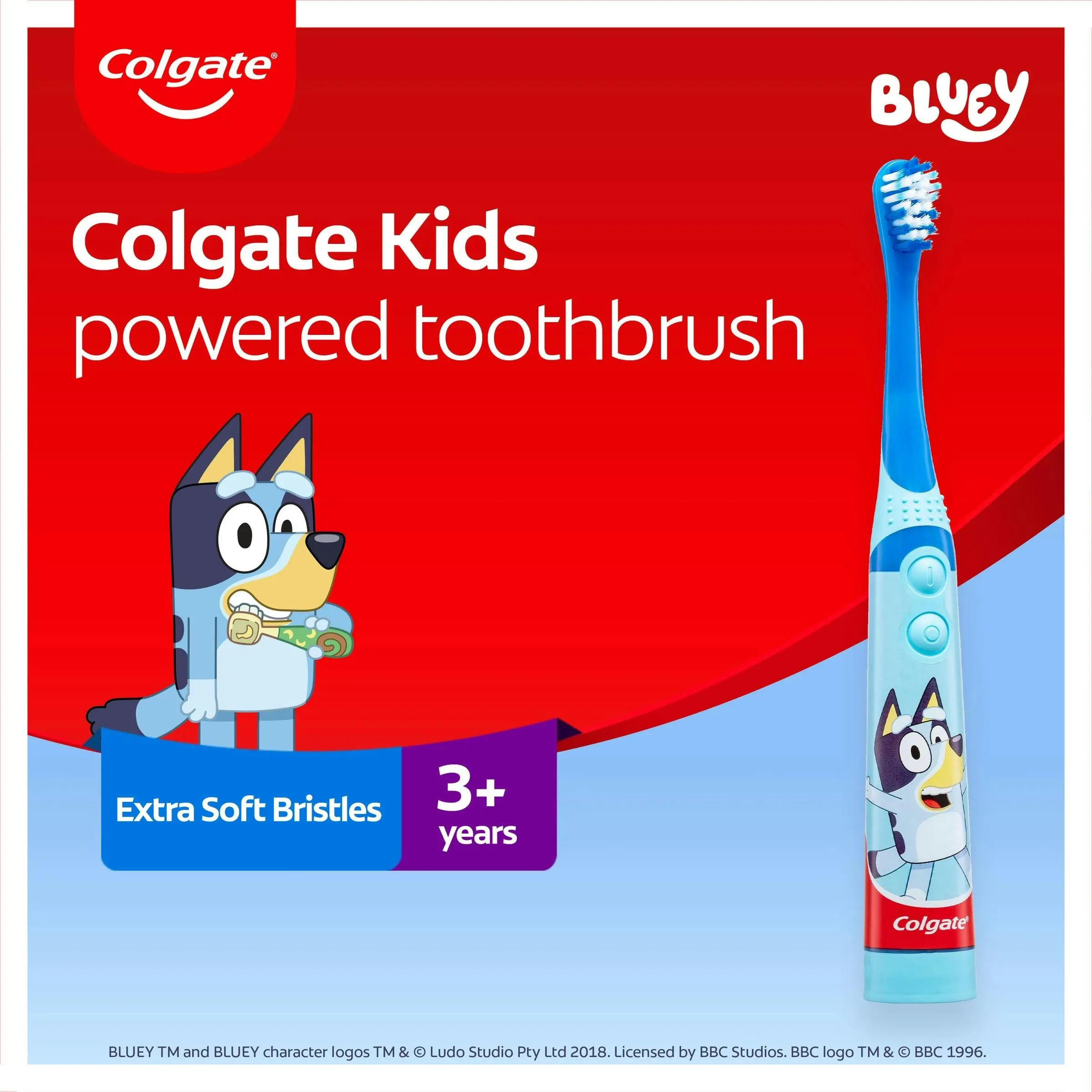 Colgate Kids Bluey Battery Powered Toothbrush Extra Soft