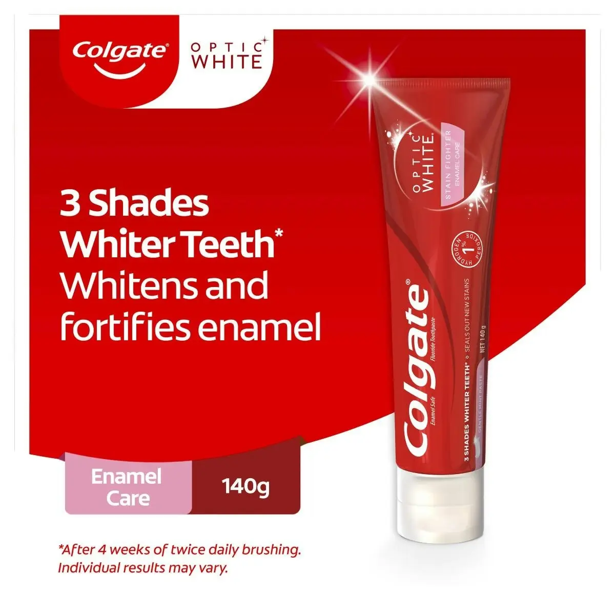 Colgate Toothpaste Optic White Enamel 140g