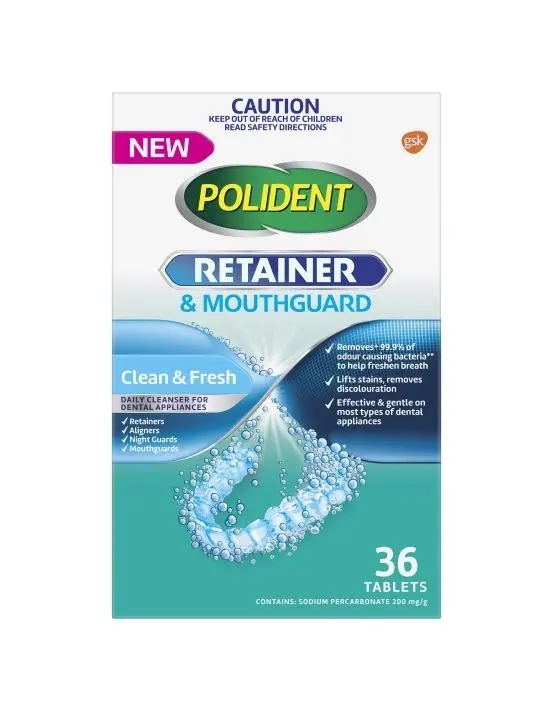 Polident Retainer & Mouthguard Daily Cleanser 36 Tablets