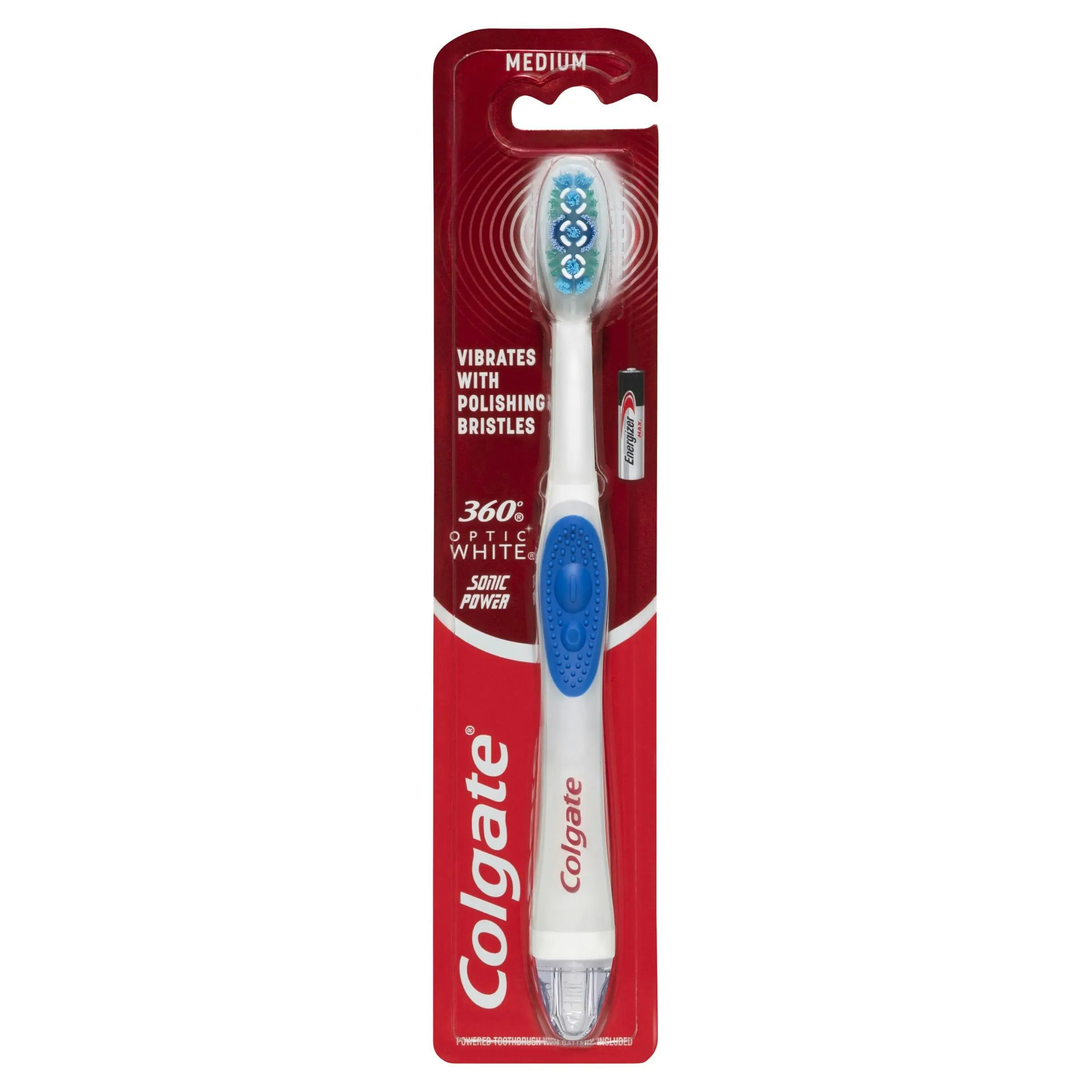 Colgate 360° Optic White Battery Powered Whitening Toothbrush