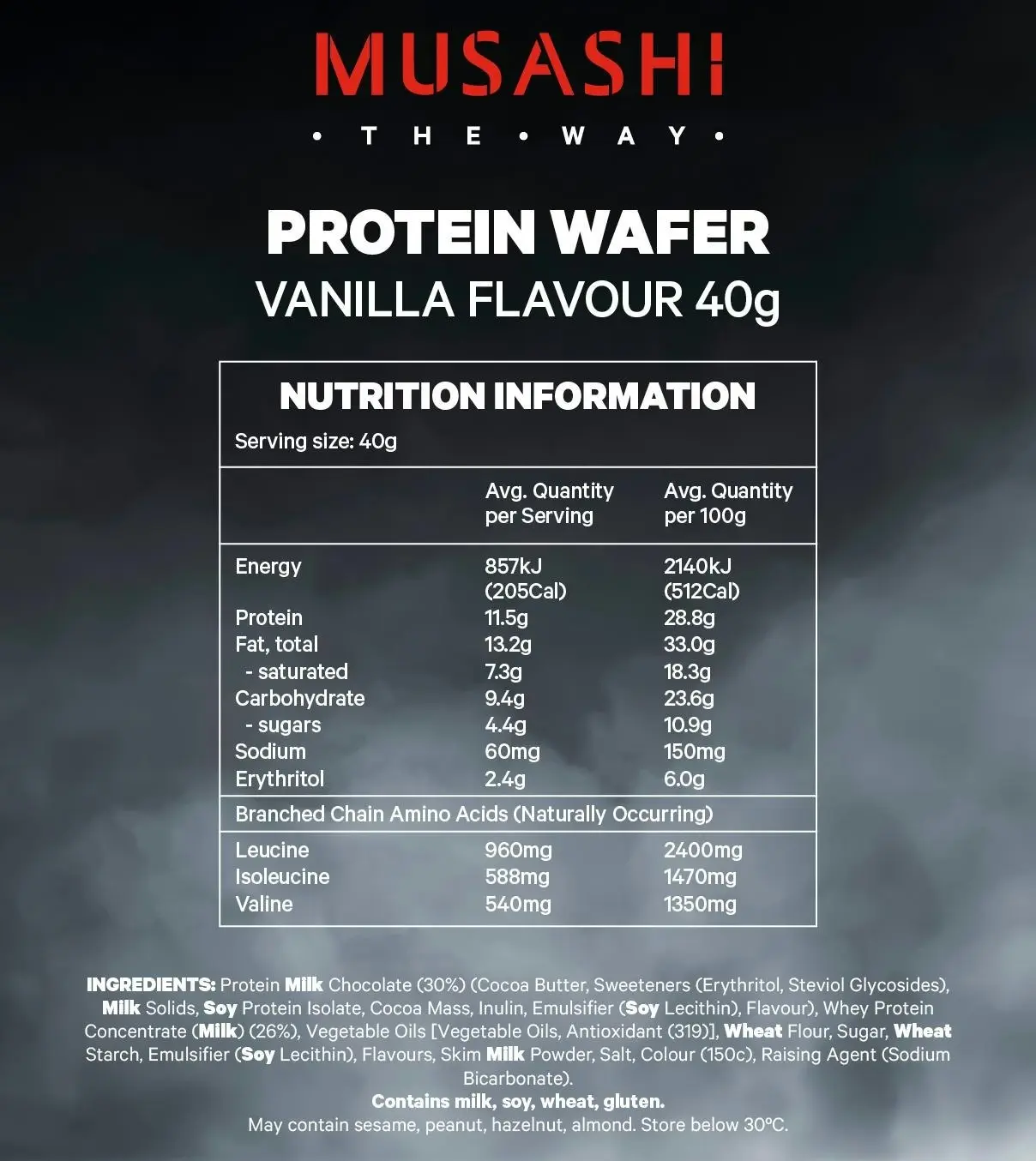 Musashi Protein Wafer Bar Vanilla 40g