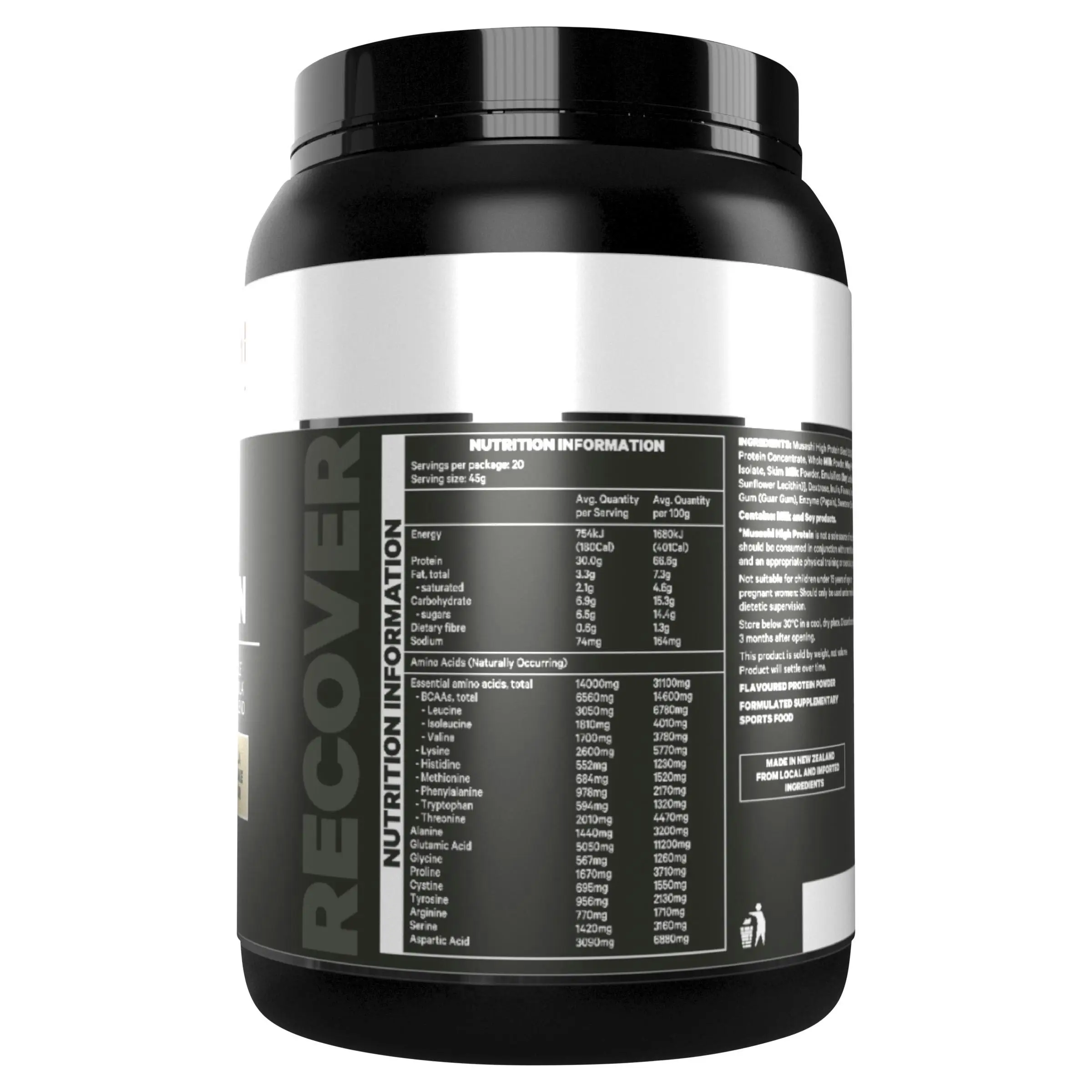 Musashi High Protein Powder Vanilla Milkshake 900g