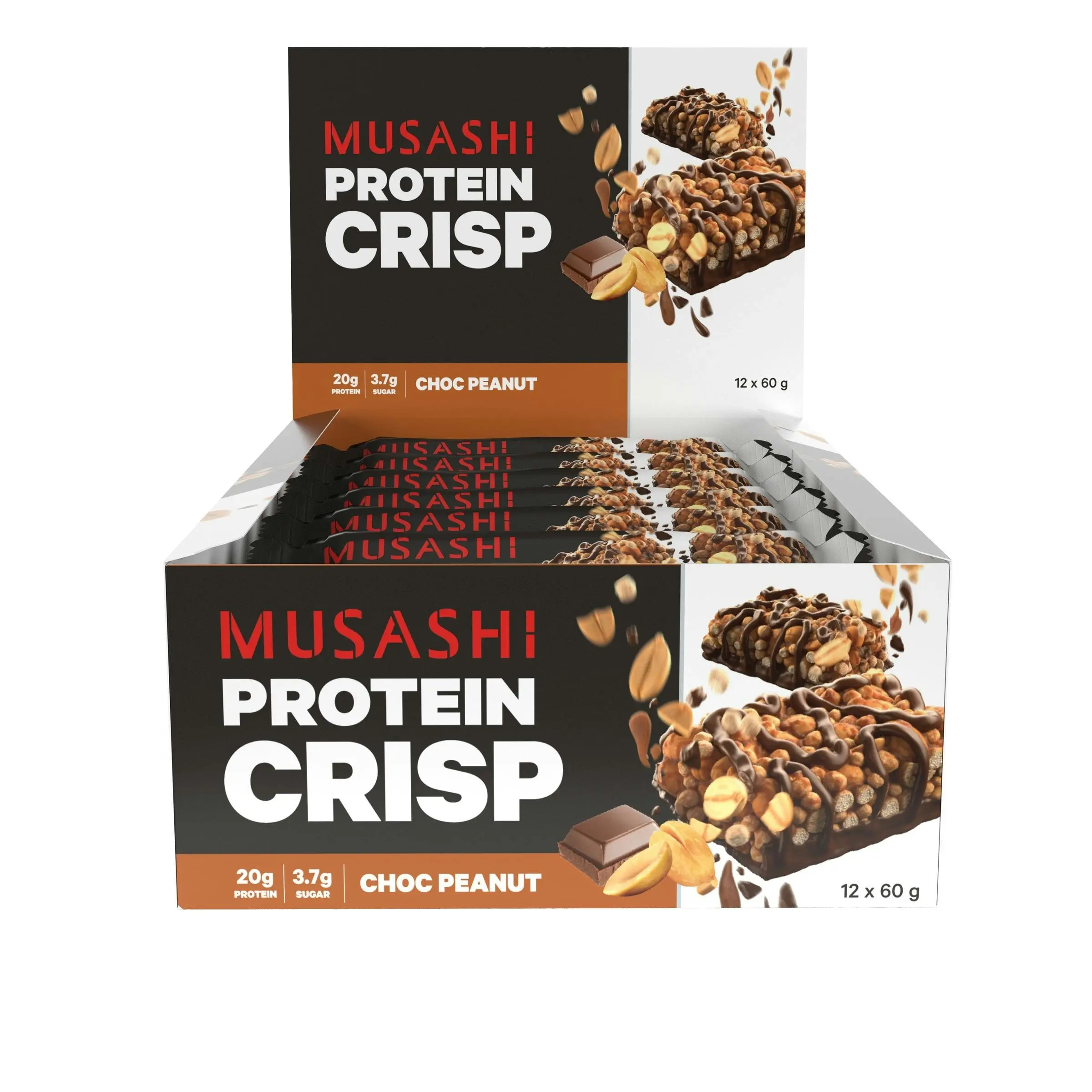 Musashi Protein Crisp Bar Choc Peanut 60g