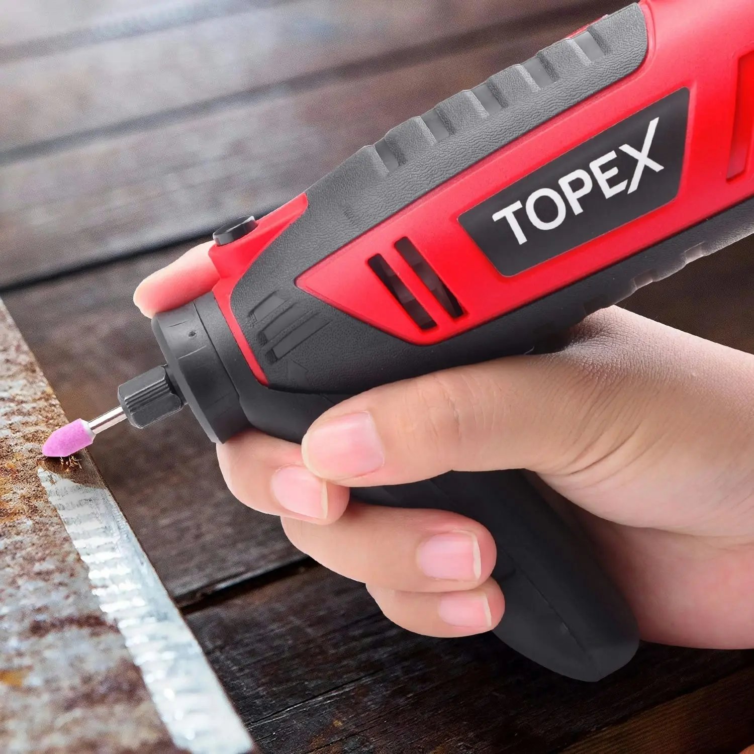 Topex Heavy Duty 200W Rotary Tool Set Grinder Sander Polisher Flex Shaft Multiple Accessories