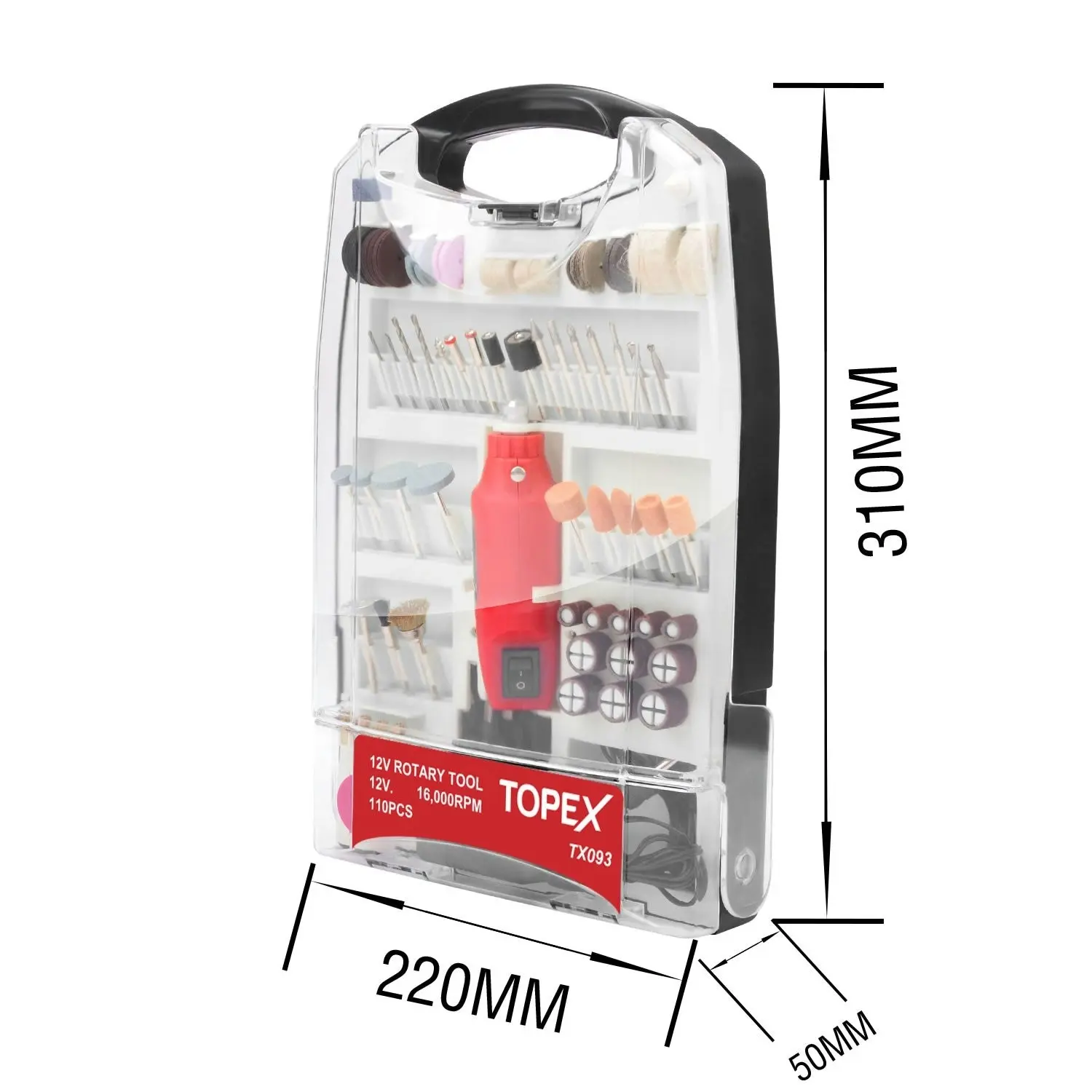 Topex 110PCS 12V Mini Corded Rotary Tool