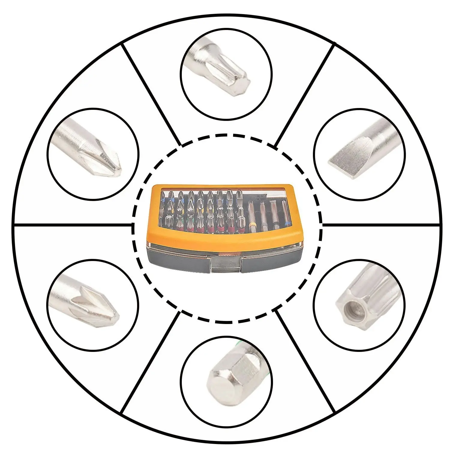 MasterSpec 42-Piece CR-V Security Screwdriver Bit Set