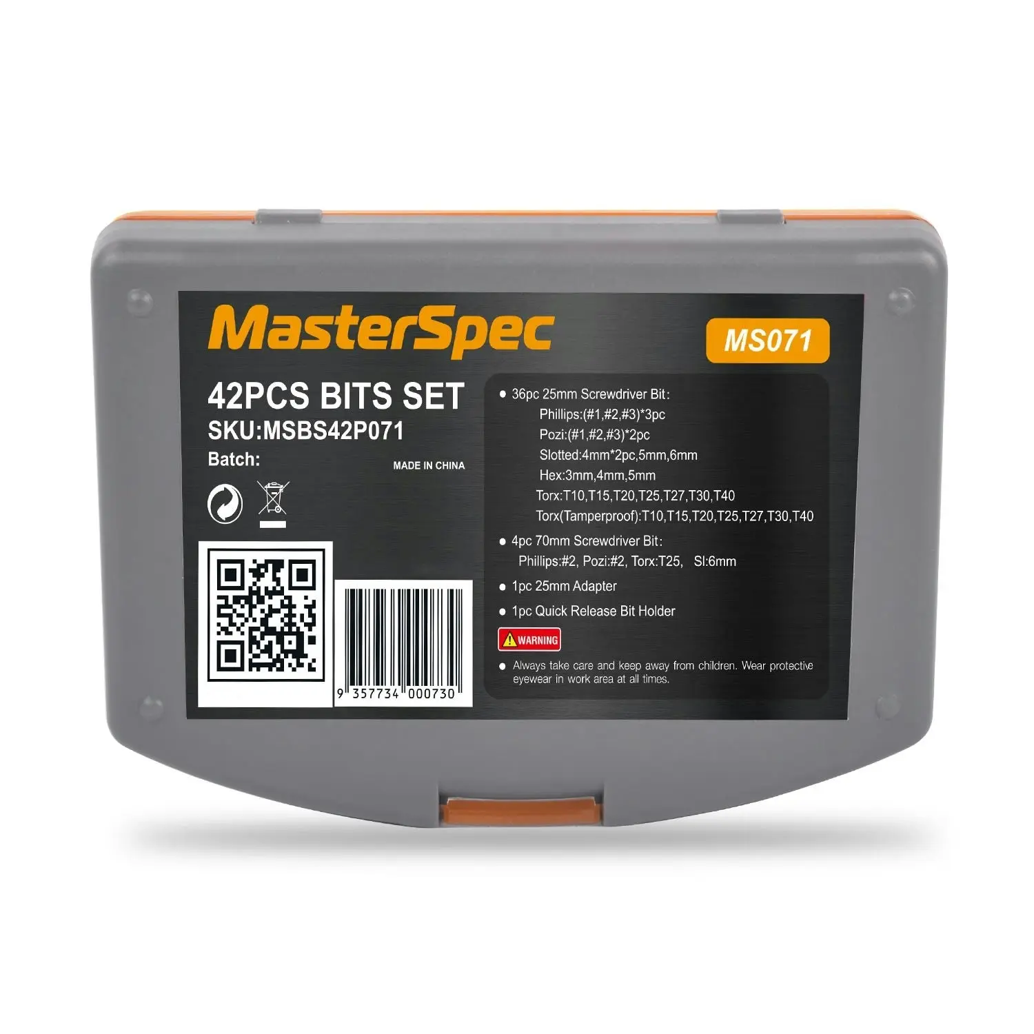 MasterSpec 42-Piece CR-V Security Screwdriver Bit Set