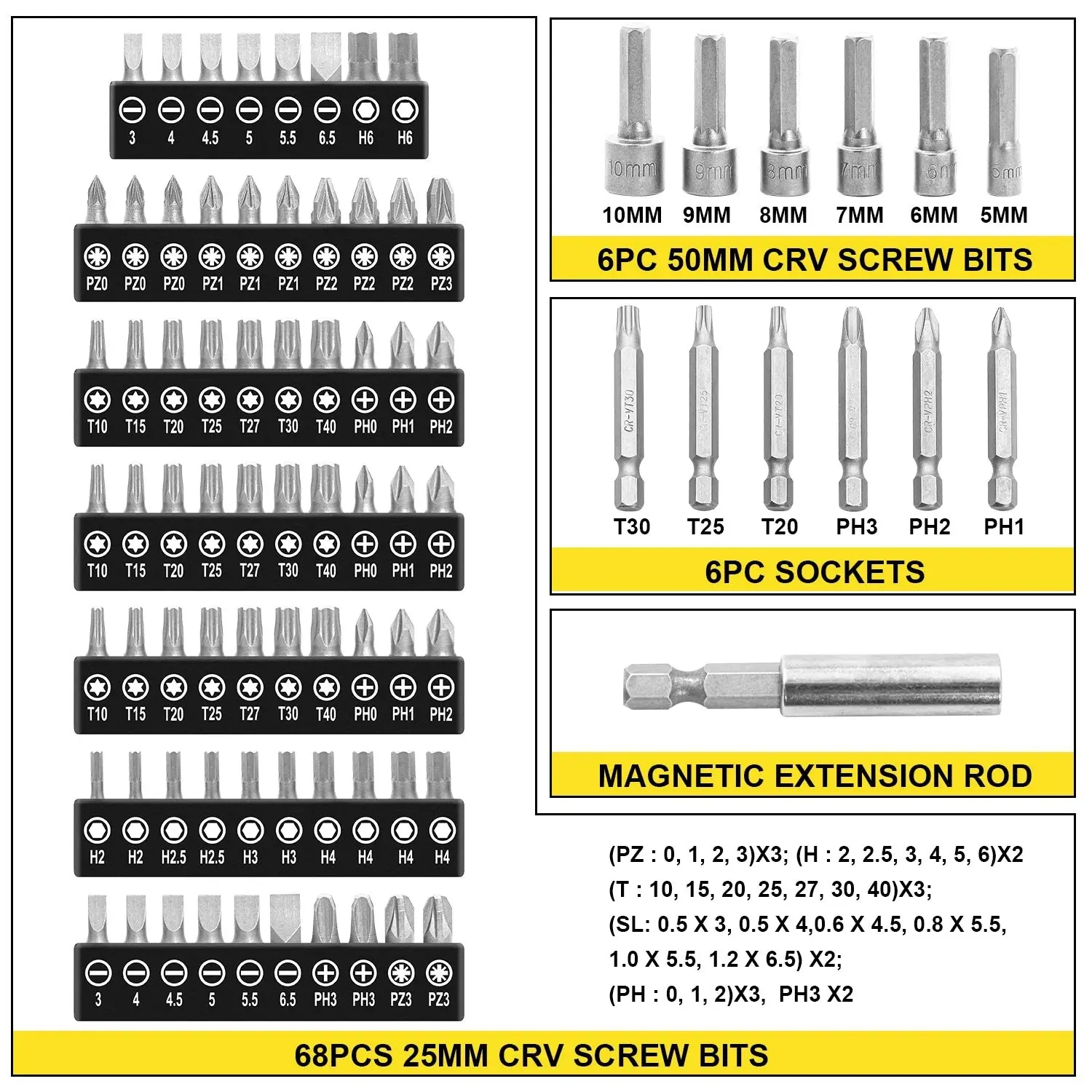 Topex 82 Piece Electric Screwdriver Set 4v Max Cordless Screwdriver Set CRV Screw Bits