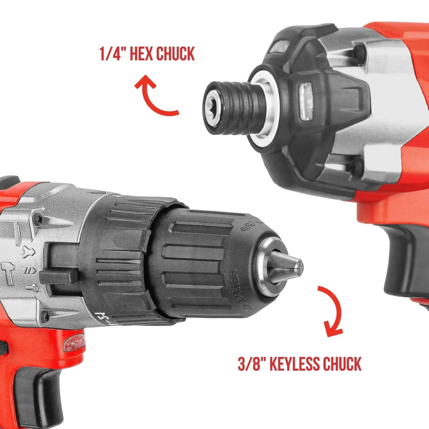 Topex 20 V Cordless Kit: Hammer Drill, Impact Driver, LED Light w/ Fast Charger