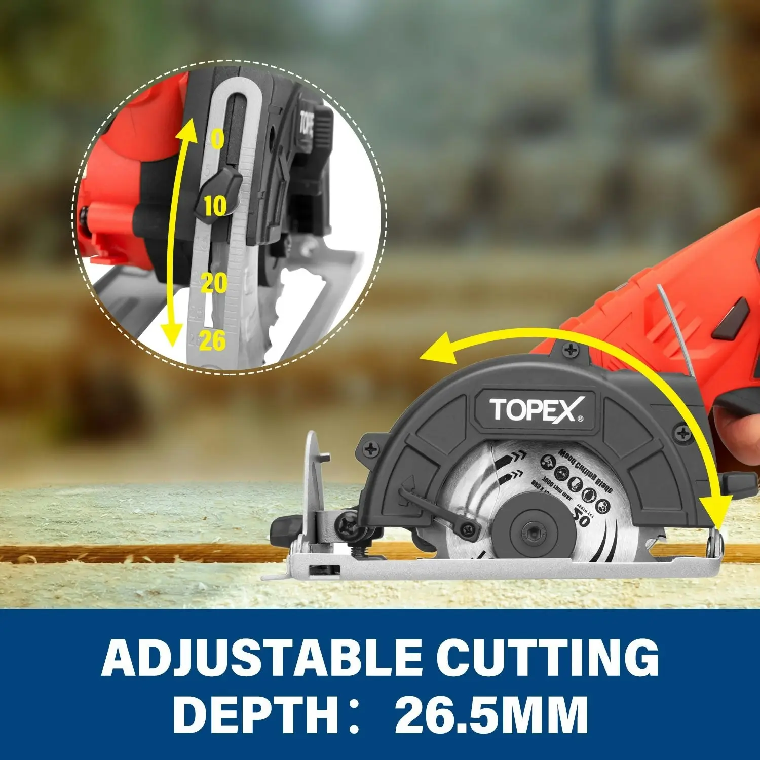 Topex 12V Max Cordless Circular Saw 85 mm Compact Lightweight [Skin only]