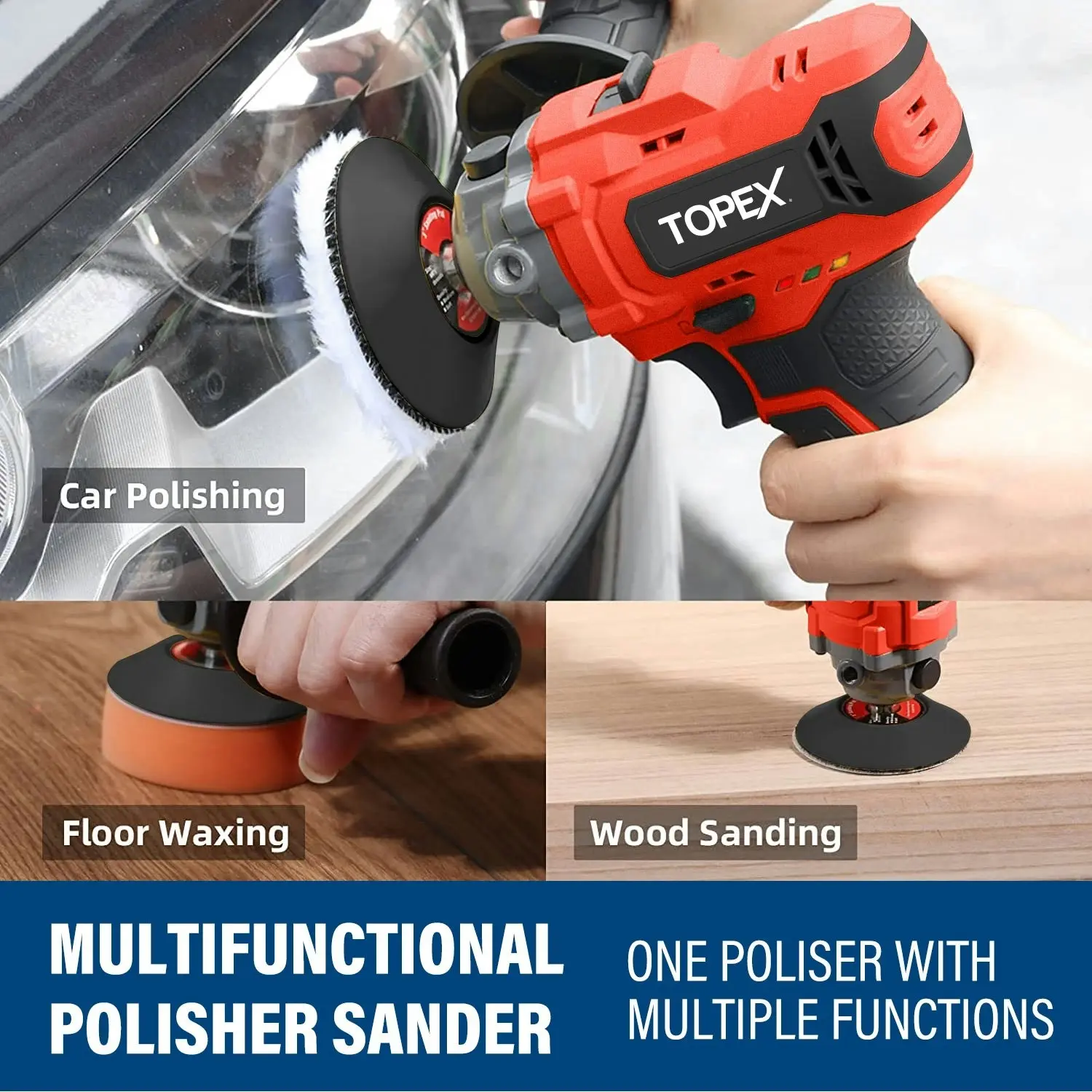 Topex 12V Cordless Power Tool Kit Polisher Rotary Tool