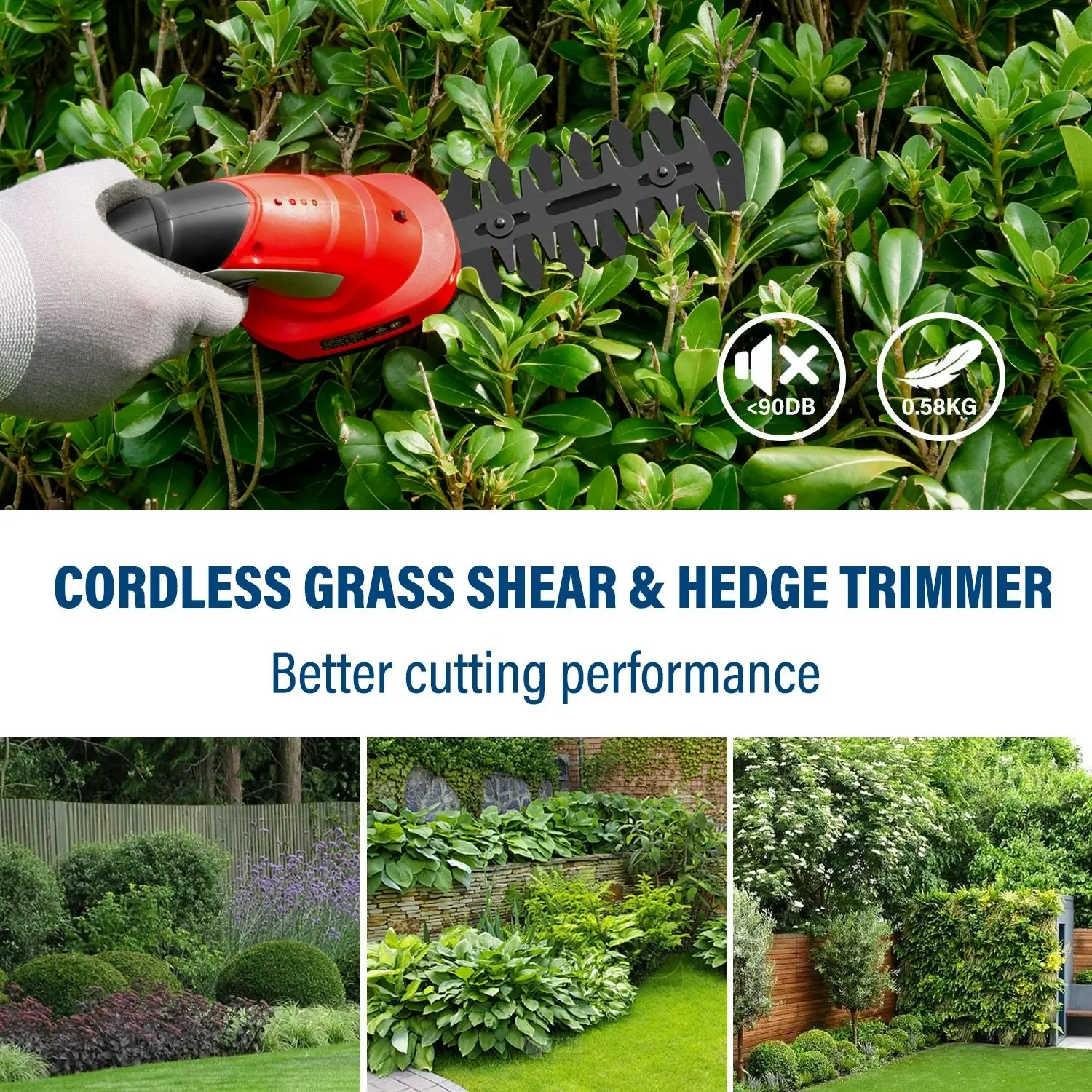 Topex 4v 2in1 Cordless Grass Hedge  Trimmer Grass Shears Cutter Garden Tool