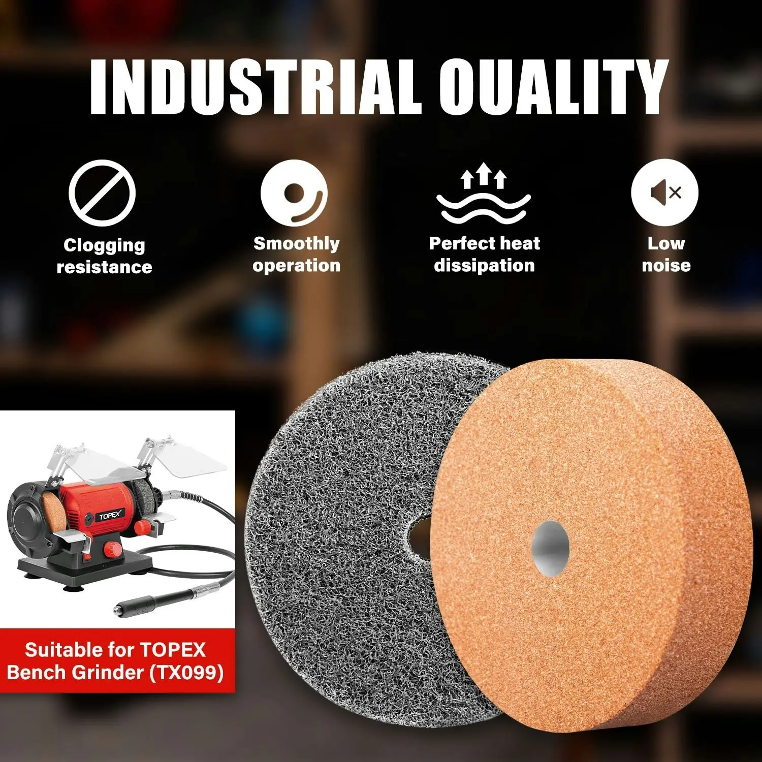 Topex 1-piece Diamond Coated Grinding Wheel For TX390 Replacement Accessory