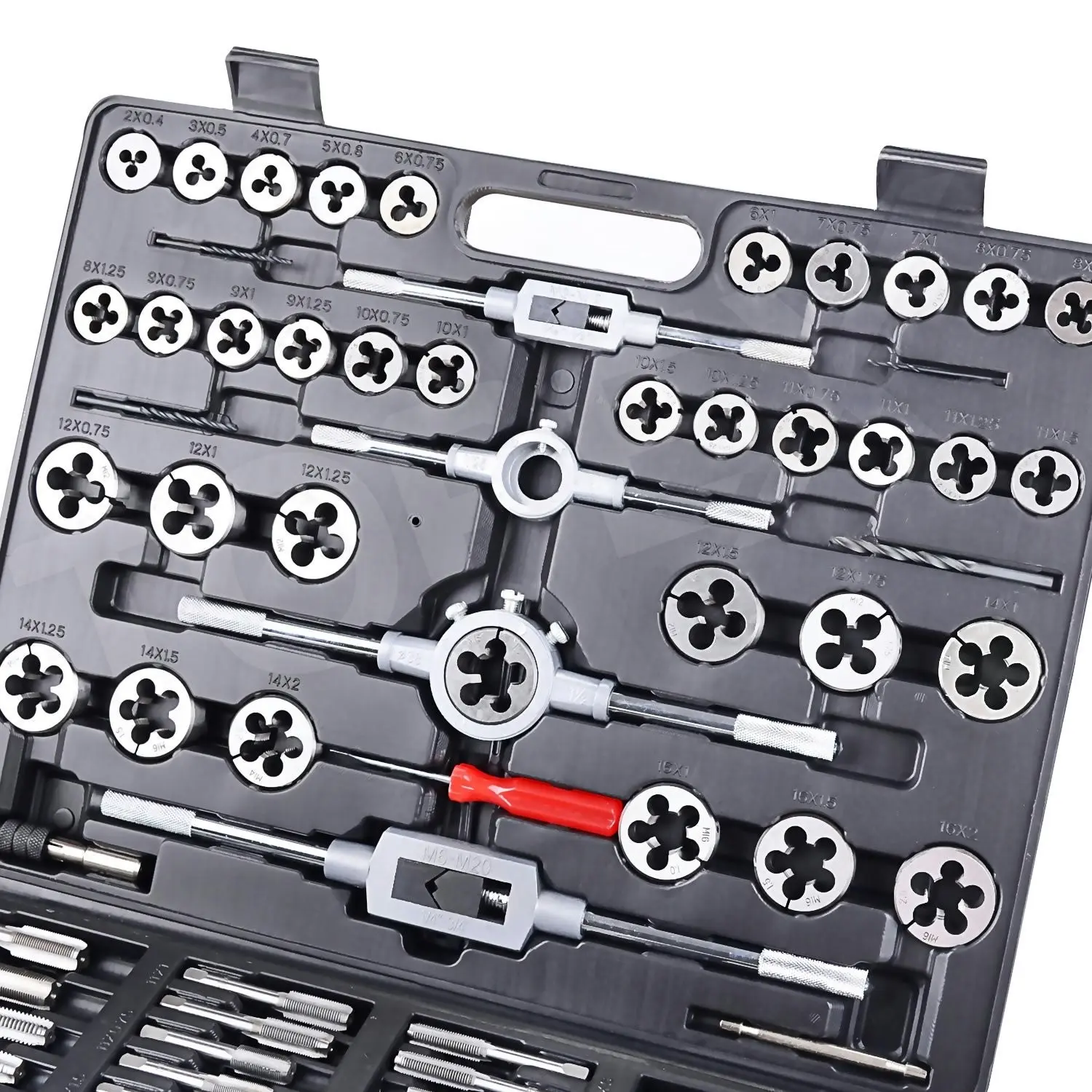 Topex 118-Piece Metric Tap and Die set Screw Thread Drill Repair Kit M2-M18