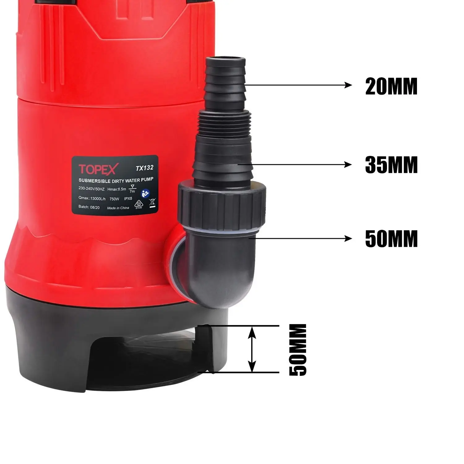 Topex 750W Submersible Sump Dirty Water Pump Swim Pool Pond w/ AU Plug