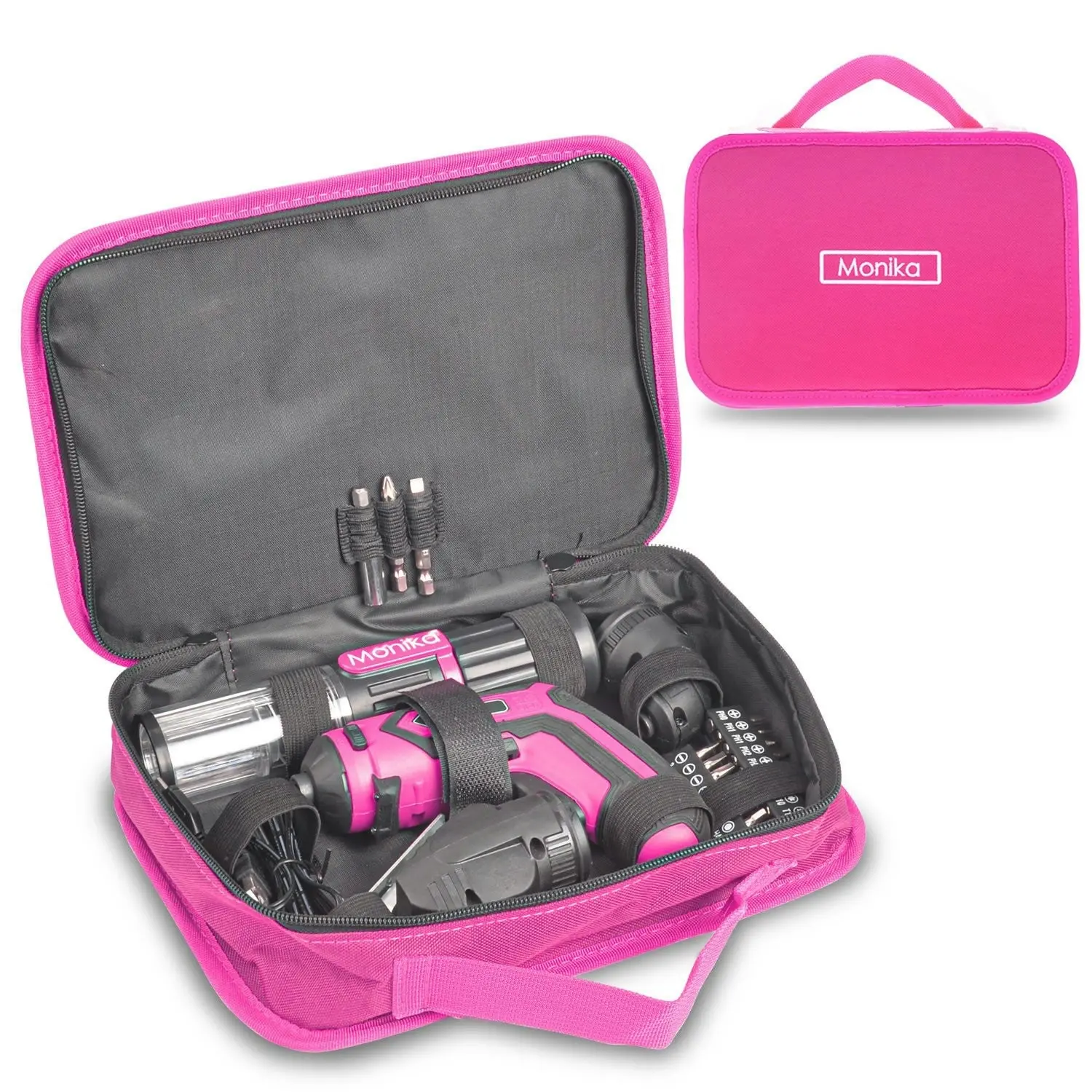 Monika Pink Tool Combo Cordless Drill Driver Electric Cutter Bottle Opener Screwdriver