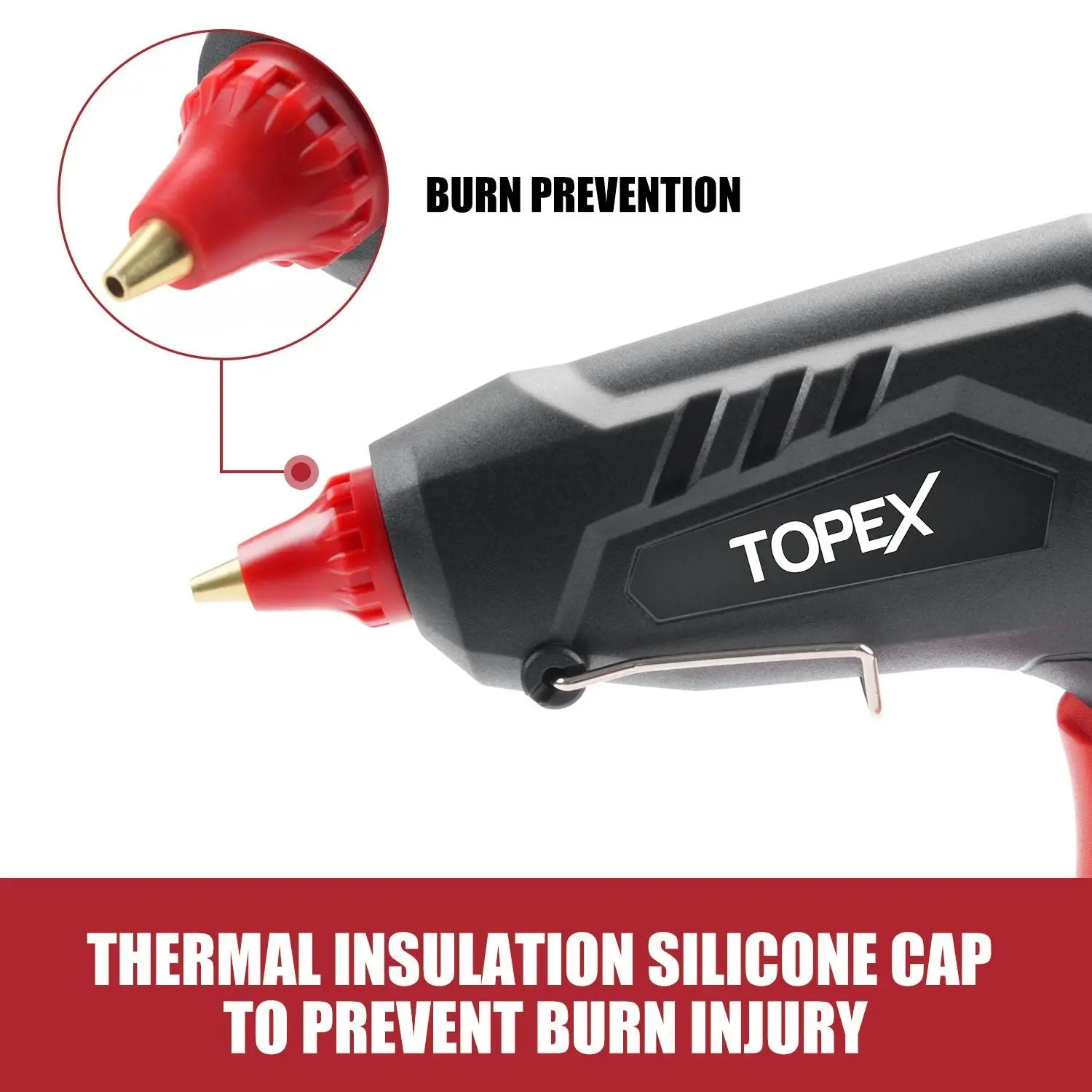 Topex Heavy Duty 100W Hot Melt Glue Gun Electric Heating Craft & 10 Glue Sticks