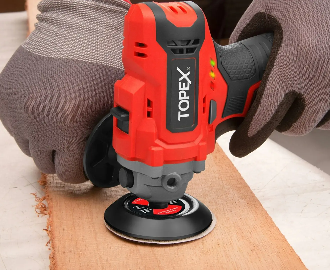 Topex 12V Cordless Polisher 3" Mini Car Detailing Buffer & Sander Skin Only without Battery